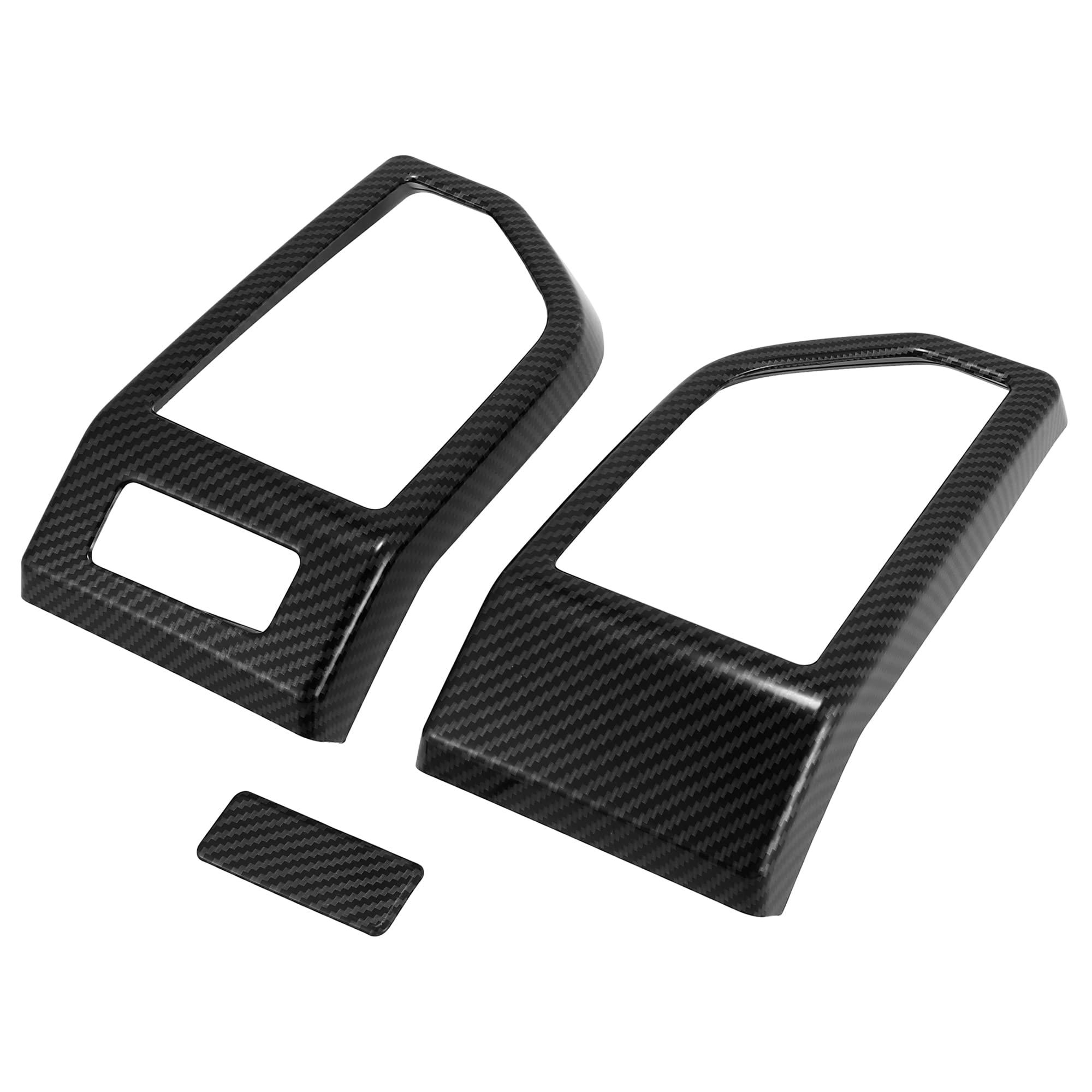 Carbon Fiber Dashboard Vent Covers for Ford F150 (2015-2020) - 3pcs AC Outlet Trim Set - Black Interior Upgrade Accessories for Truck Customization & Stylish Protection