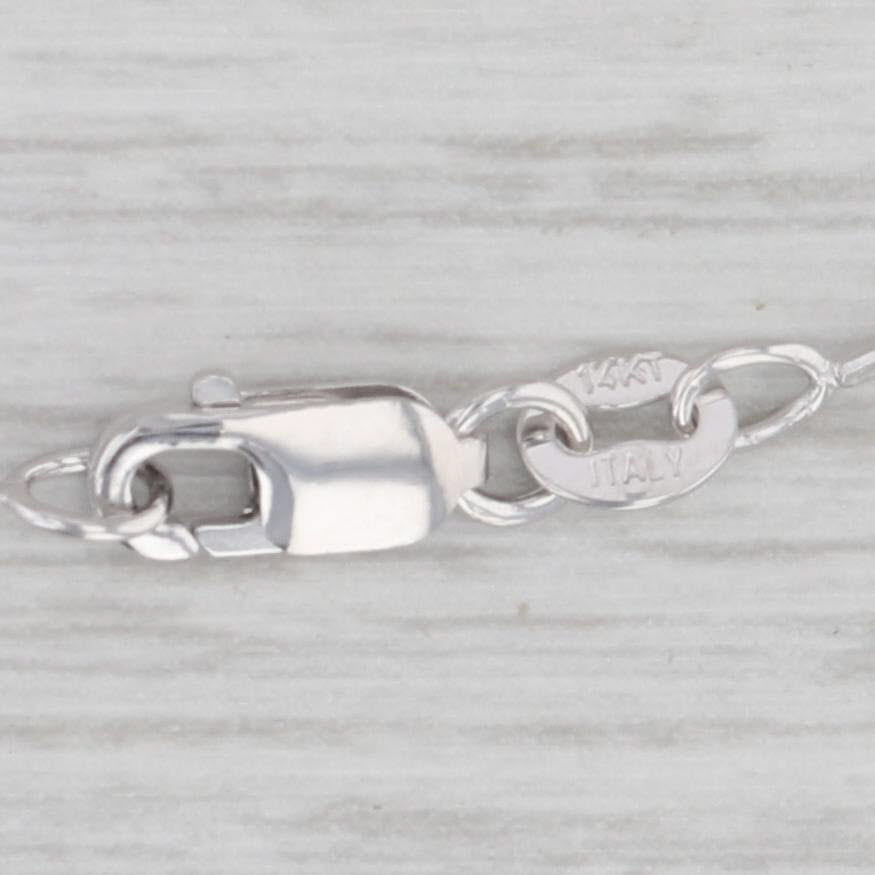0.47ctw Floating Diamond Teardrop Pendant Necklace - 14k White Gold 18