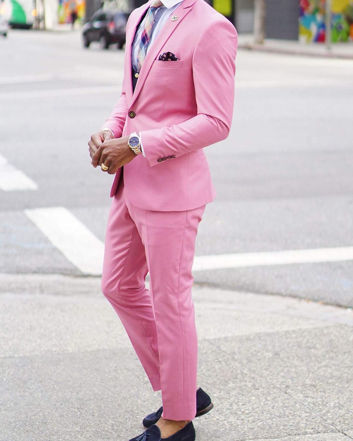Men's Slim Fit One Button Tuxedo Suit for Wedding, Prom & Party - Stylish Blazer & Pant Set - Perfect for Grooms, Formal Events & Special Occasions