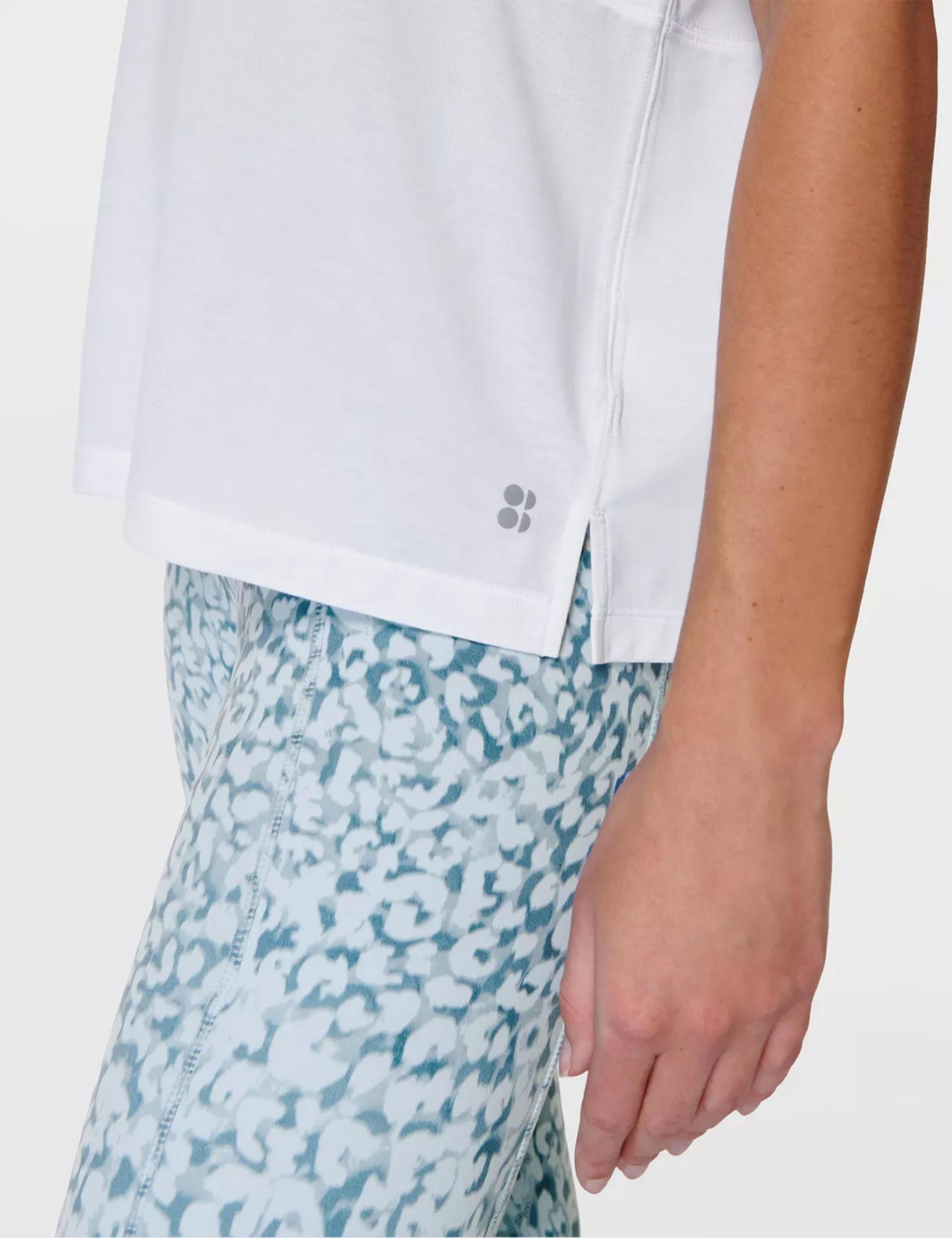 Soft Flow Studio T-Shirt for Women - Comfortable White Cotton Tee for Casual Wear, Lounge & Everyday Outfits