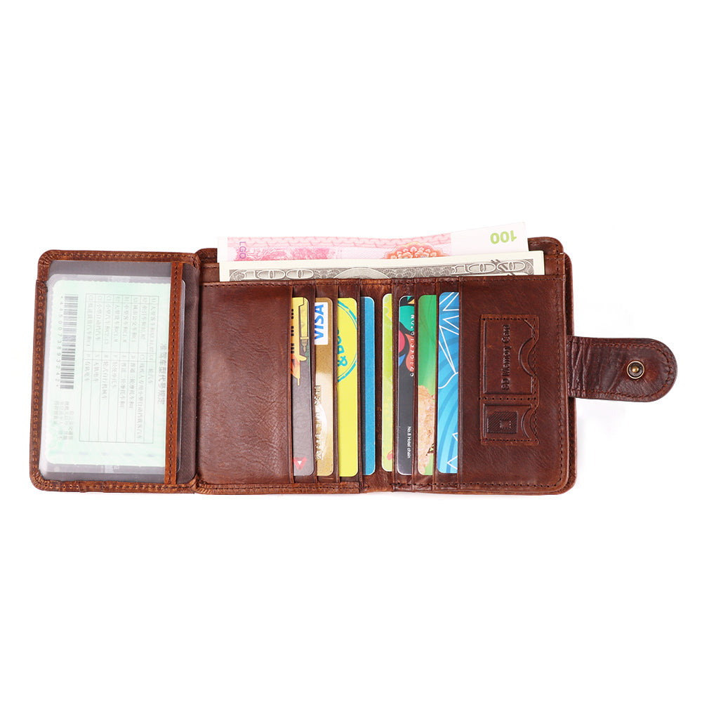 RFID Blocking Bifold Wallet for Men - Slim Leather Credit Card Holder with Money Clip - Perfect for Travel, Business & Everyday Use