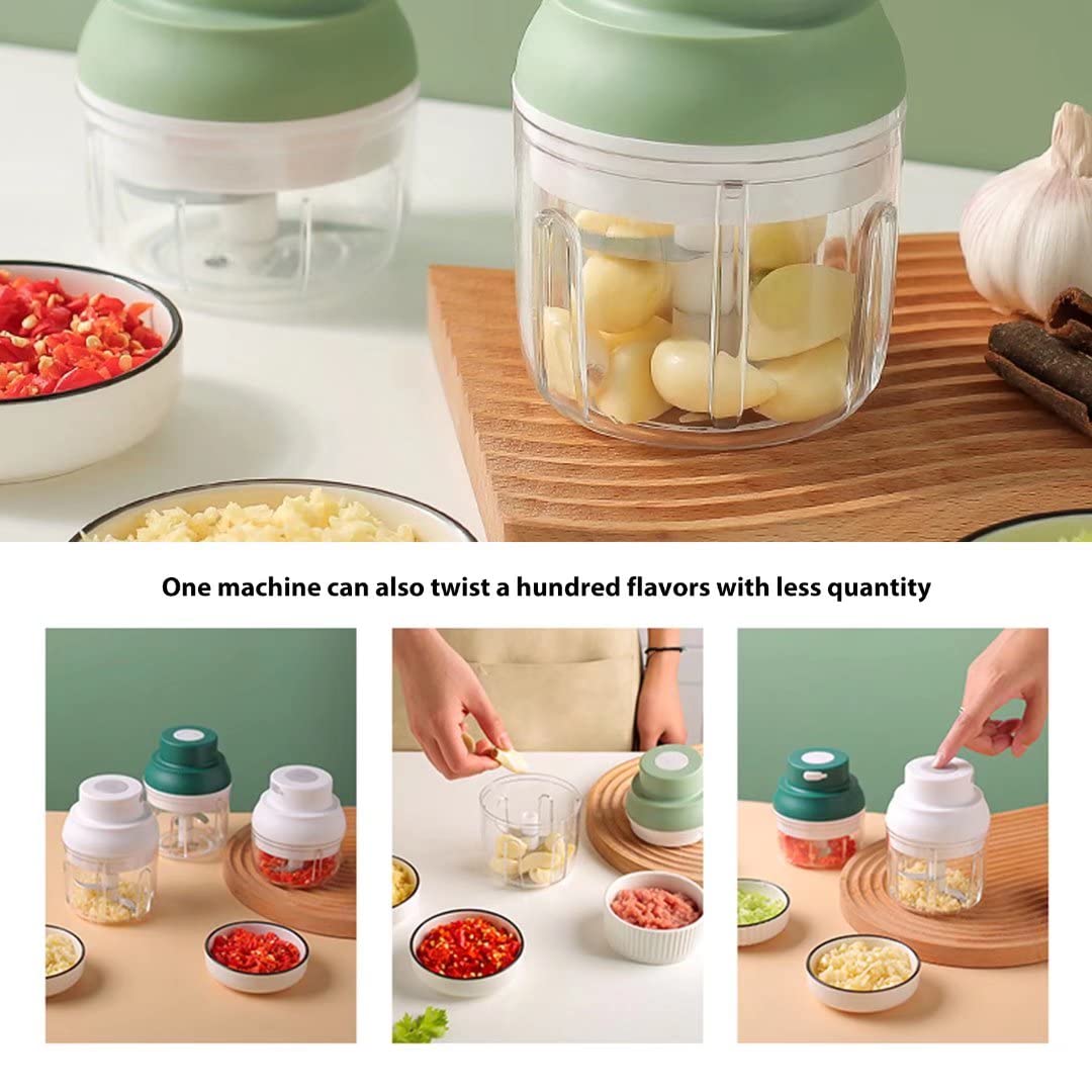 250ml Wireless Electric Garlic Chopper & Food Processor - USB Rechargeable Automatic Egg Whisk, Cream Mixer & Vegetable Crusher for Kitchen - Perfect for Chopping Garlic, Mixing Eggs, and Preparing Baby Food