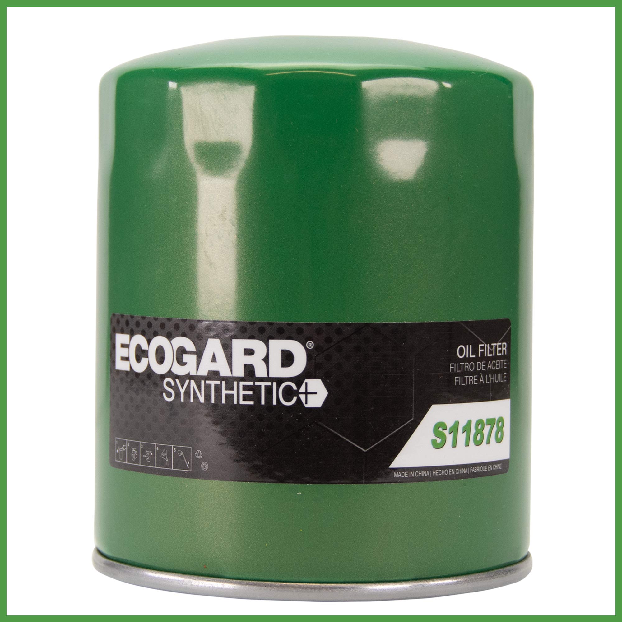 ECOGARD S11878 Premium Spin-On Engine Oil Filter Compatible with Chevrolet Silverado 2500/3500/4500 HD 6.6L Diesel (2020-2022) - Synthetic Oil Protection for Heavy-Duty Trucks | Ideal for Off-Roading, Towing & Commercial Use