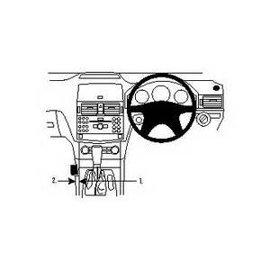 ClicOn No Holes Console Dash Mount for Mercedes Benz C Class (W204) 2007-2010 - Perfect for GPS, Phone & Dash Cam Installation - Secure & Damage-Free Car Accessory