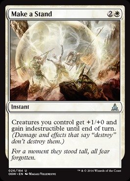 Magic The Gathering - Make a Stand (026/184) - Oath of The Gatewatch - Foil Trading Card - Collectible MTG Card for Deck Building and Strategy Games