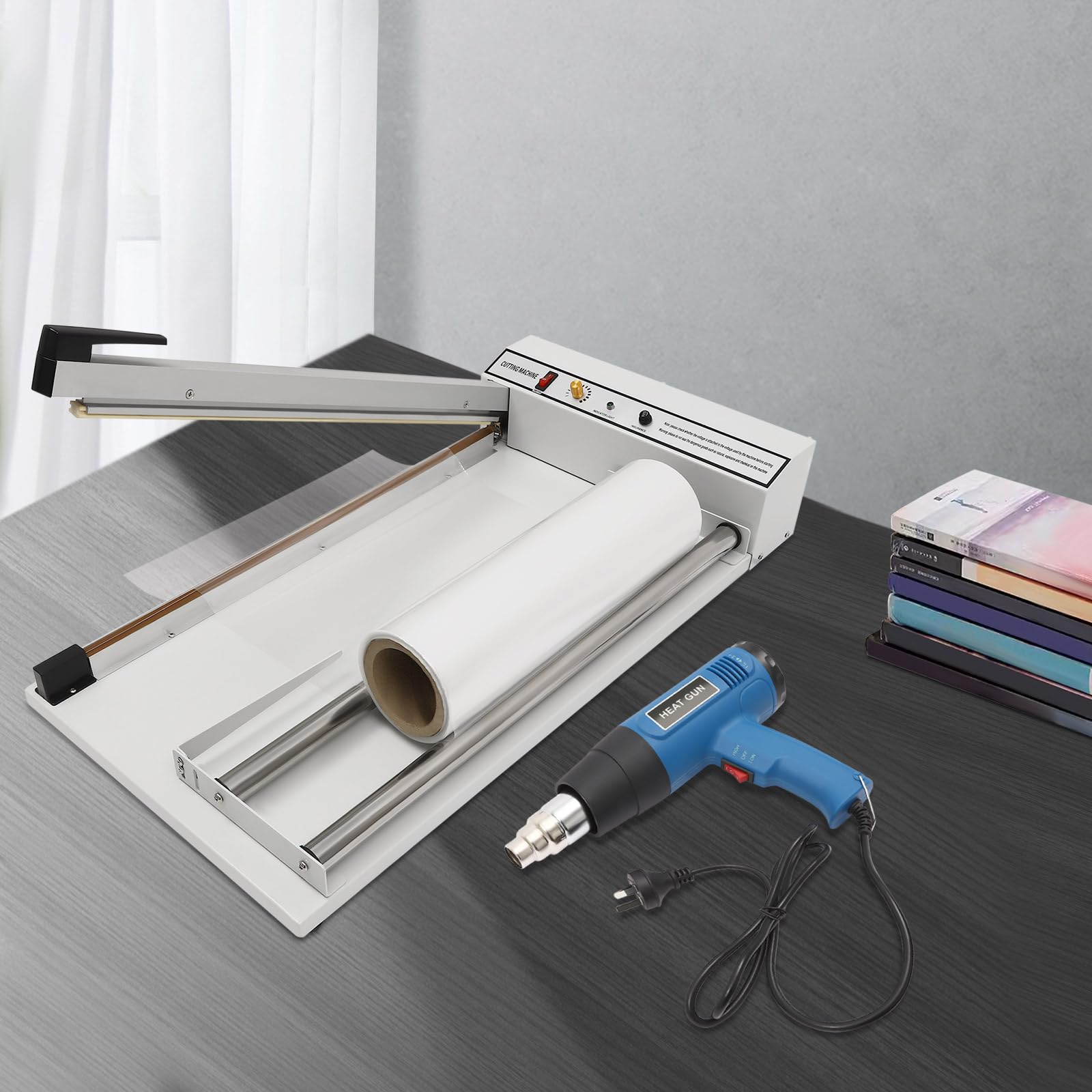 530W Shrink Wrap Heat Sealer Machine with 1500W Heat Gun - 1-2 Second Sealing & Cutting for Film Packaging - Adjustable Temperature 572-968℉ - Perfect for Food, Cosmetics, Electronics and Retail Product Packaging