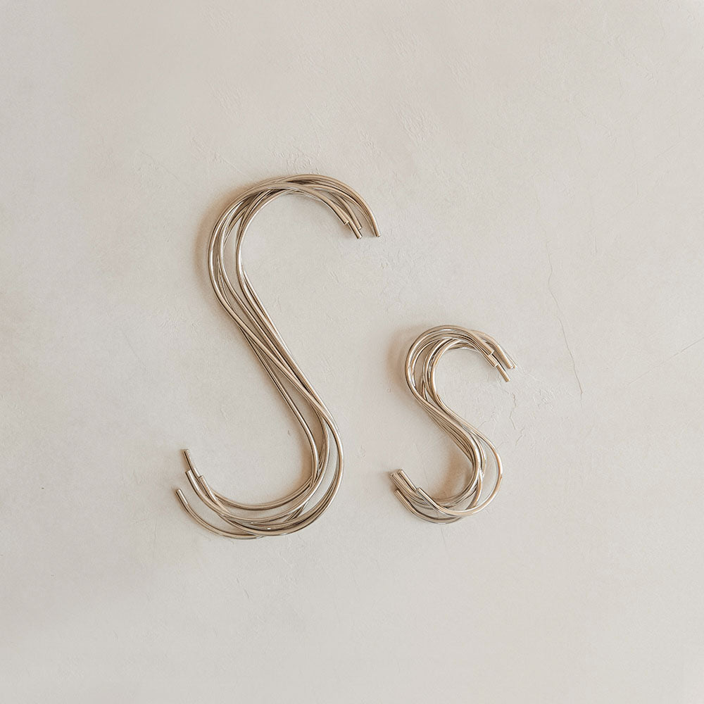 Polished Nickel S Utility Hook - Heavy Duty Wall Hooks for Hanging Coats, Hats, Bags & Home Organization - Perfect for Entryway, Closet & Garage Storage