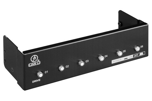 Lian Li BZ-H06 HDD Power Controller - Black | SATA Power Switch for PC Case Hard Drives | Perfect for Gaming Rigs & Workstations