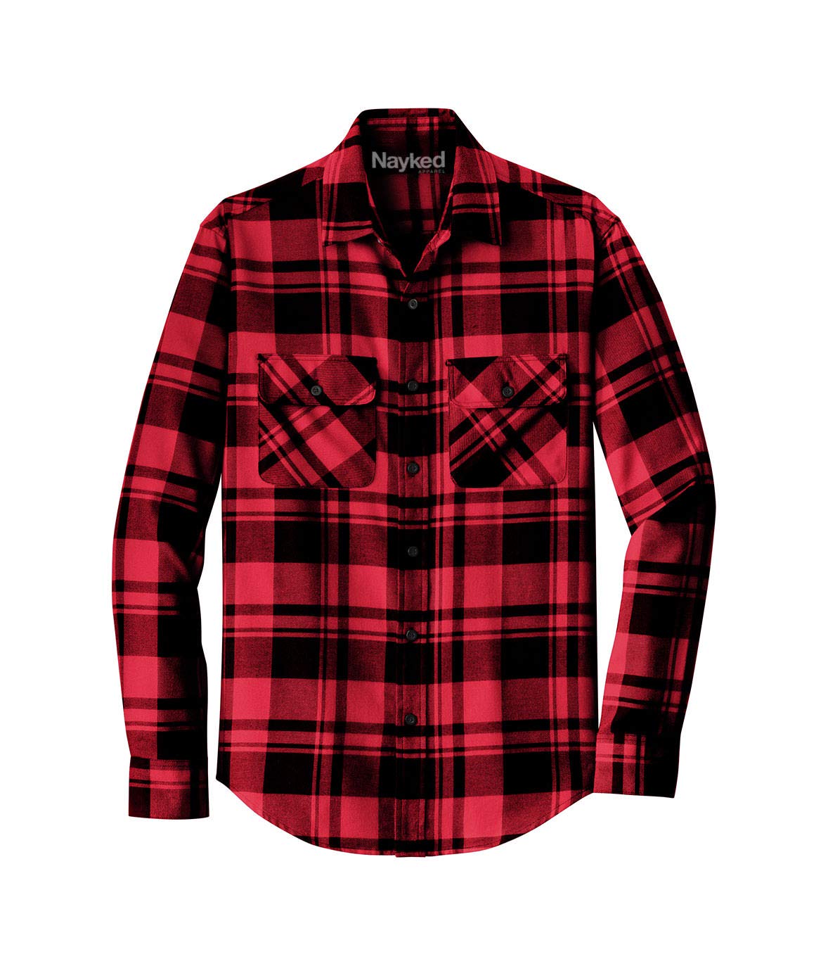 Men's Soft Plaid Flannel Shirt - Comfortable Everyday Wear for Casual Outfits & Outdoor Activities | Nayked Apparel