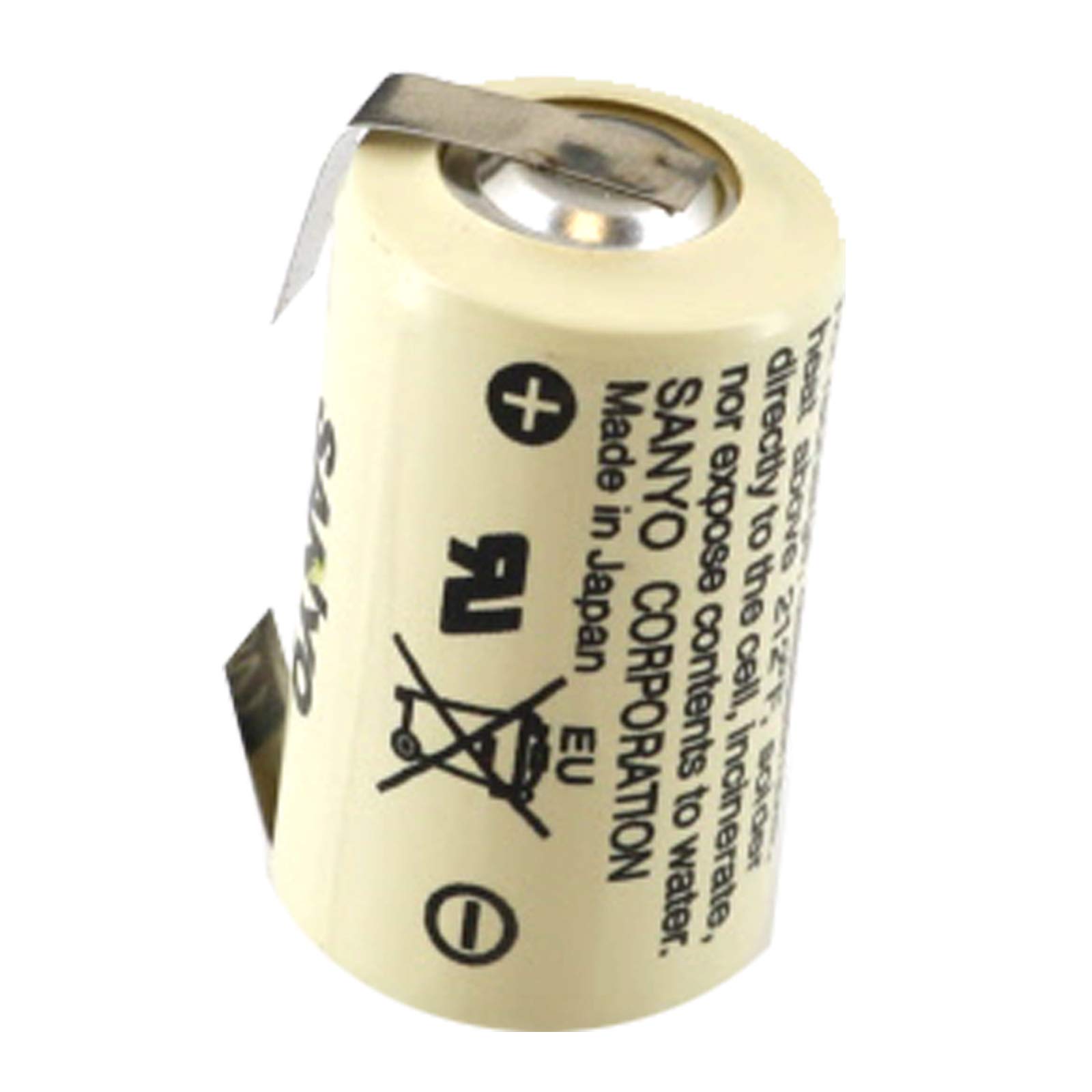10-Pack Exell PLC-7 with Tabs CR14250SE 3V 1/2 AA Lithium Button Top Battery - Replacement for Sanyo CR2NP - Ideal for CNC Systems, PCs, Medical Devices & Electronics (Great for Laser Pointers, Cameras & Digital Calipers)