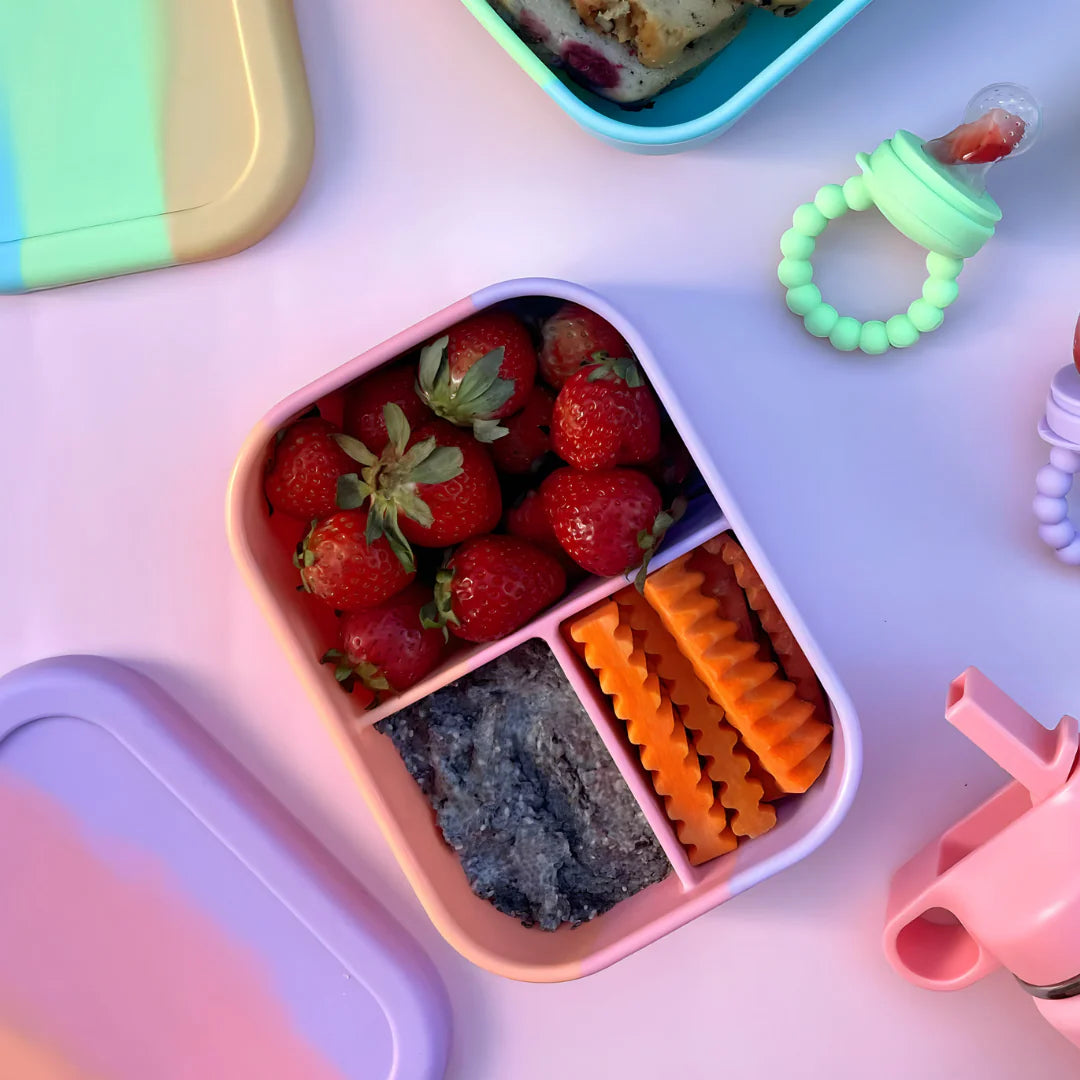 Eco-Friendly Silicone Mini Lunch Box - Reusable, Leak-Proof & BPA-Free Food Container for Kids & Adults - Perfect for School, Office, Picnics & Travel