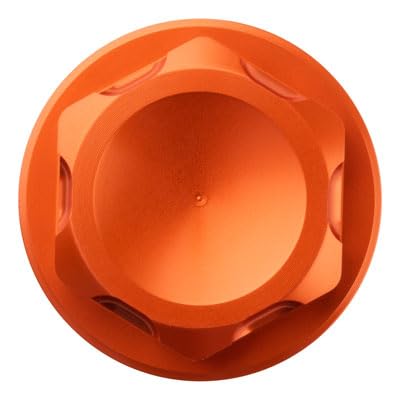 Tusk Billet Aluminum Steering Stem Nut - Orange - Compatible with KTM 300 XC (2006-2025), 350 XC-F (2011-2025), 450 SX-F (2007-2025), 250 SX-F (2005-2025) - Dirt Bike & Off-Road Motorcycle Upgrade for Enhanced Durability and Style