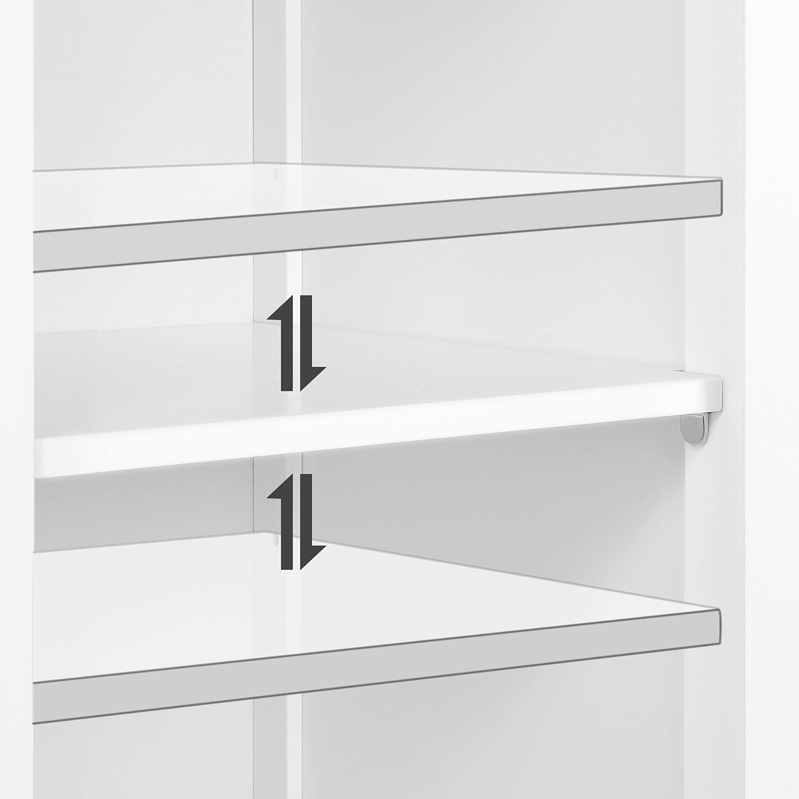 Topeakmart 4-Tier Bathroom Storage Cabinet - White Free Standing Organizer with Adjustable Shelves, Single Door Design for Small Spaces (18