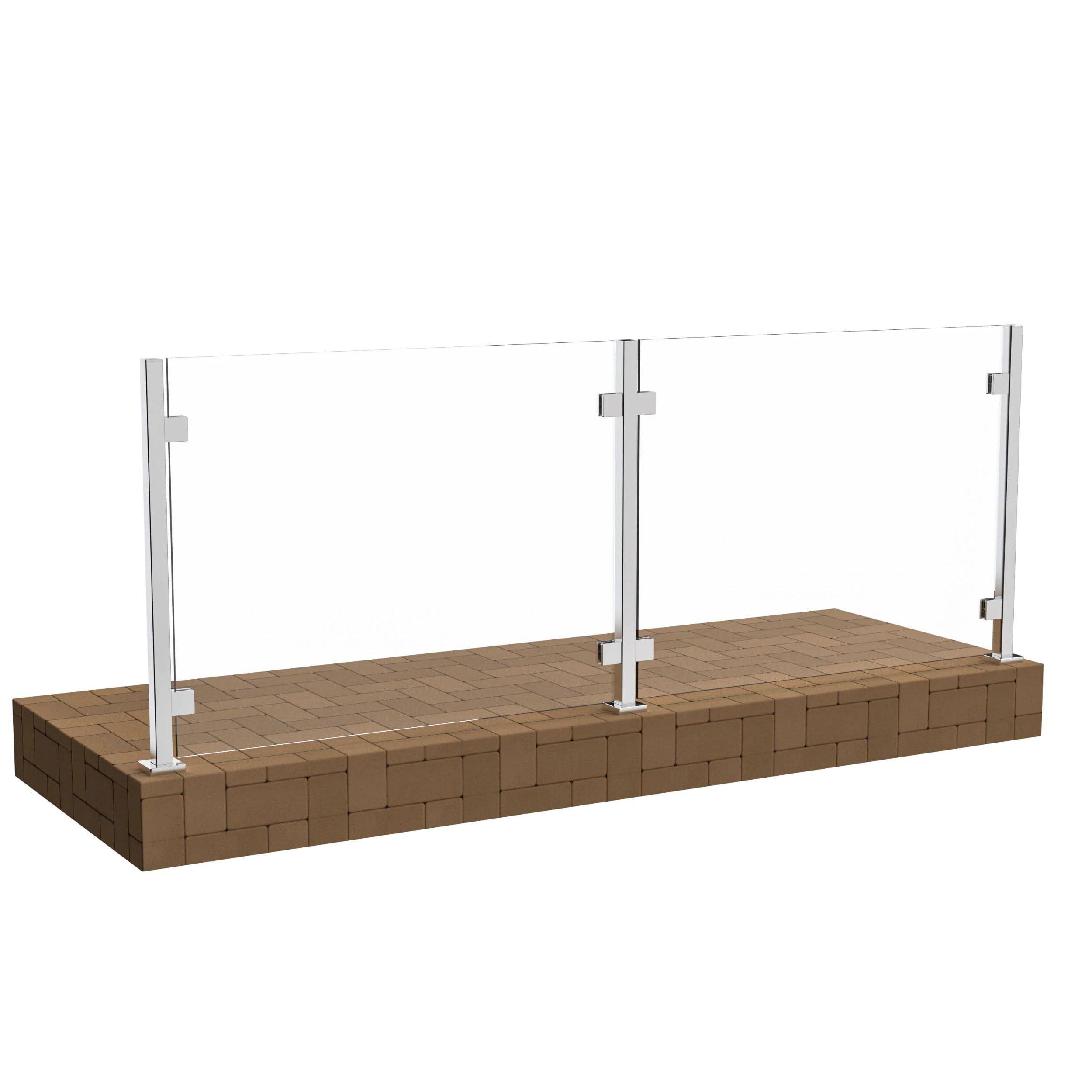 Stainless Steel 316 Heavy Duty Glass Railing Post - 42