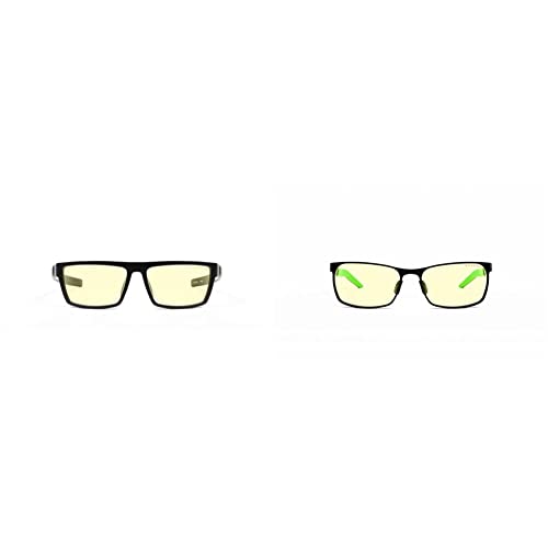 Gunnar Optiks Amber Lens VAL-00101 Valve Computer Glasses - Blue Light Blocking Gaming & Reading Glasses with Anti-Glare for Digital Eye Strain Relief - Razer Onyx Frame for Adults (Work, Gaming & Screen Use)