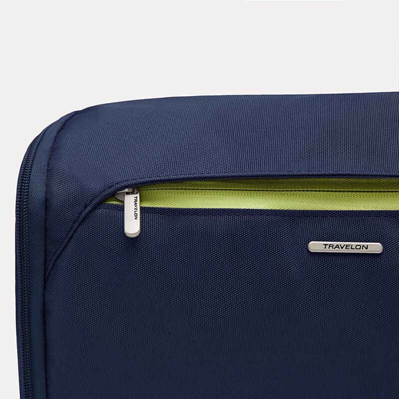 Travelon Flat Out Hanging Toiletry Kit - Water-Resistant Cosmetic Bag with Hooks for Travel, Midnight Blue - Perfect for Camping, Business Trips & Vacation Organization