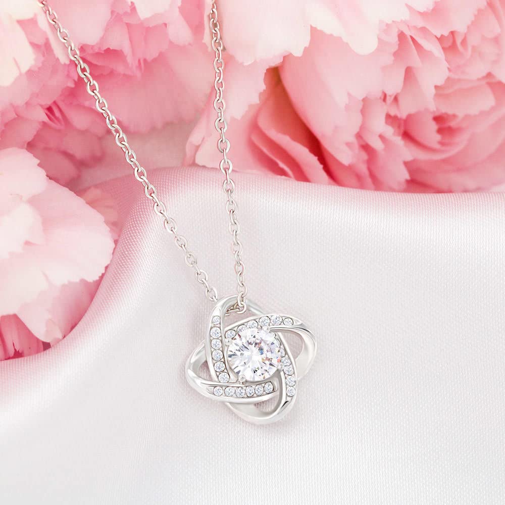 Class of 2024 Graduation Necklace - Two-Tone Love Knot Pendant Jewelry Gift for High School & College Graduates | Thoughtful Present for Women | Perfect for Commencement Ceremonies & Graduation Parties