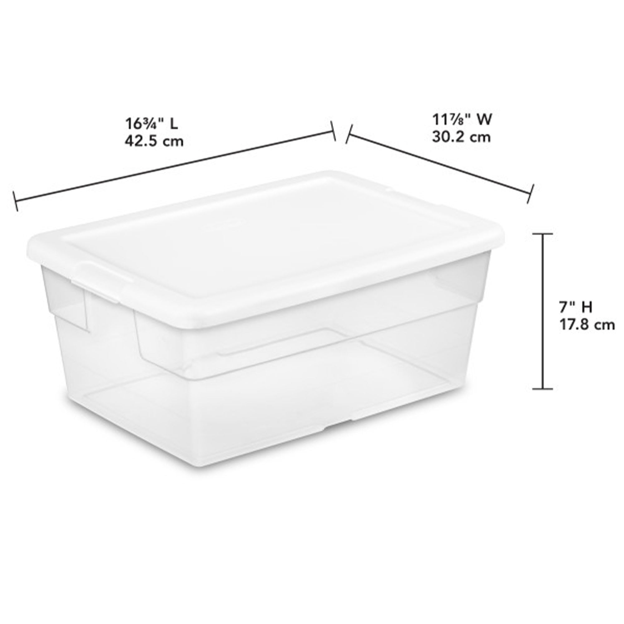 Sterilite 24-Pack 16 Quart Clear Plastic Storage Bins with Snap-On Lids - Stackable Organizer Boxes for Home, Office & Closet Organization