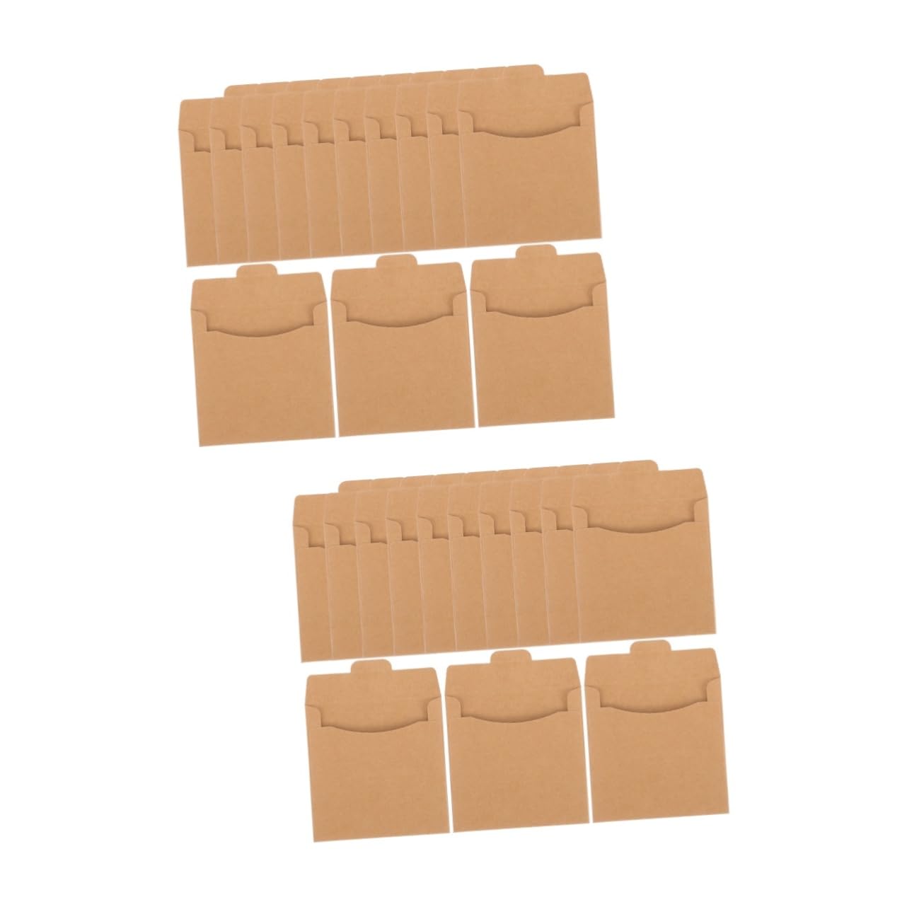OSALADI 100 Pcs CD Packaging Bags - Blank Cardboard Storage Cases & Kraft Paper Sleeves for CD/DVD Protection - Perfect for Music Collections, Data Backup, and Media Organization
