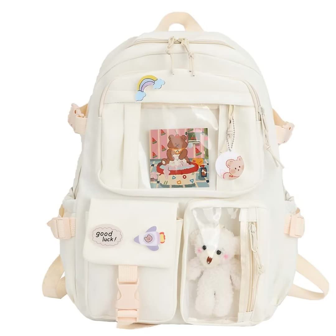 Cute Kawaii Backpack for Girls - Large Capacity School Backpack, Stylish Casual Travel Backpack for Teens - Perfect for School, College, Travel & Daily Use