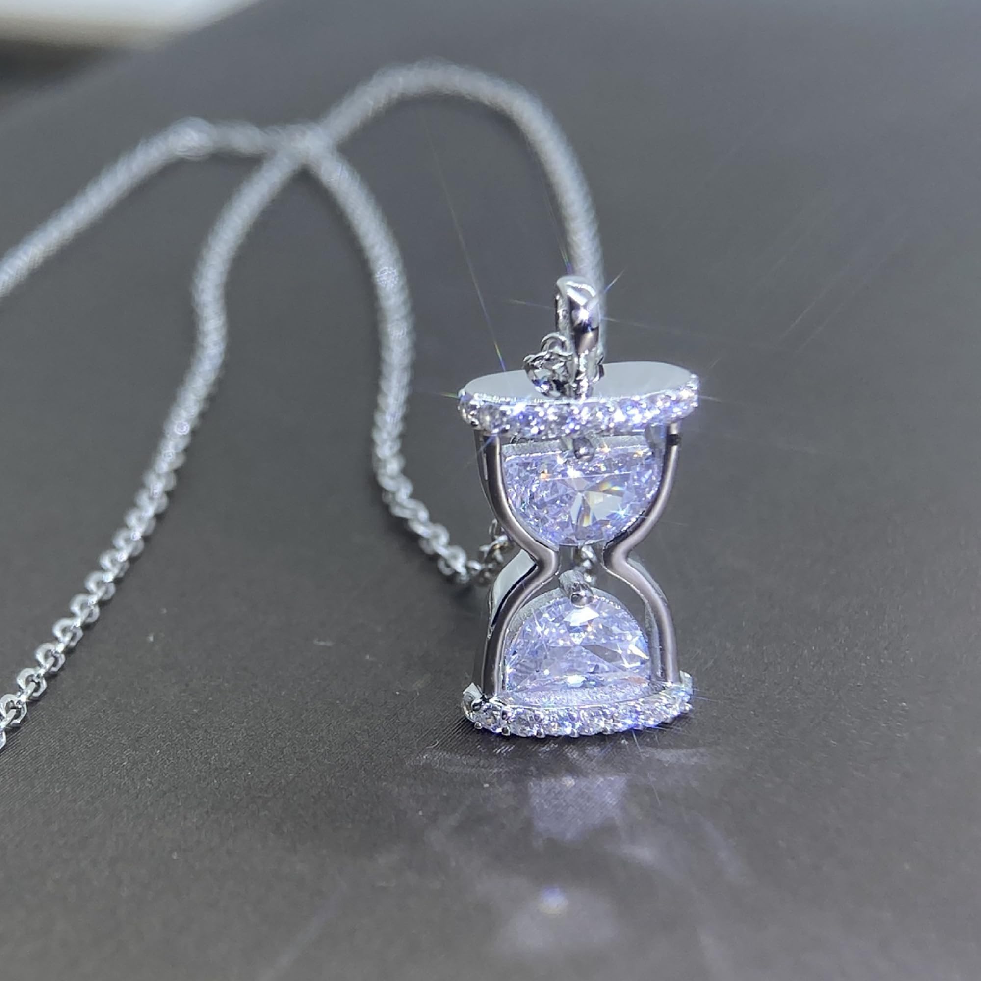 14K Gold Plated Sterling Silver Hourglass Pendant Necklace | Vintage Timepiece Jewelry for Women | Perfect Gift for Birthday, Anniversary & Special Occasions