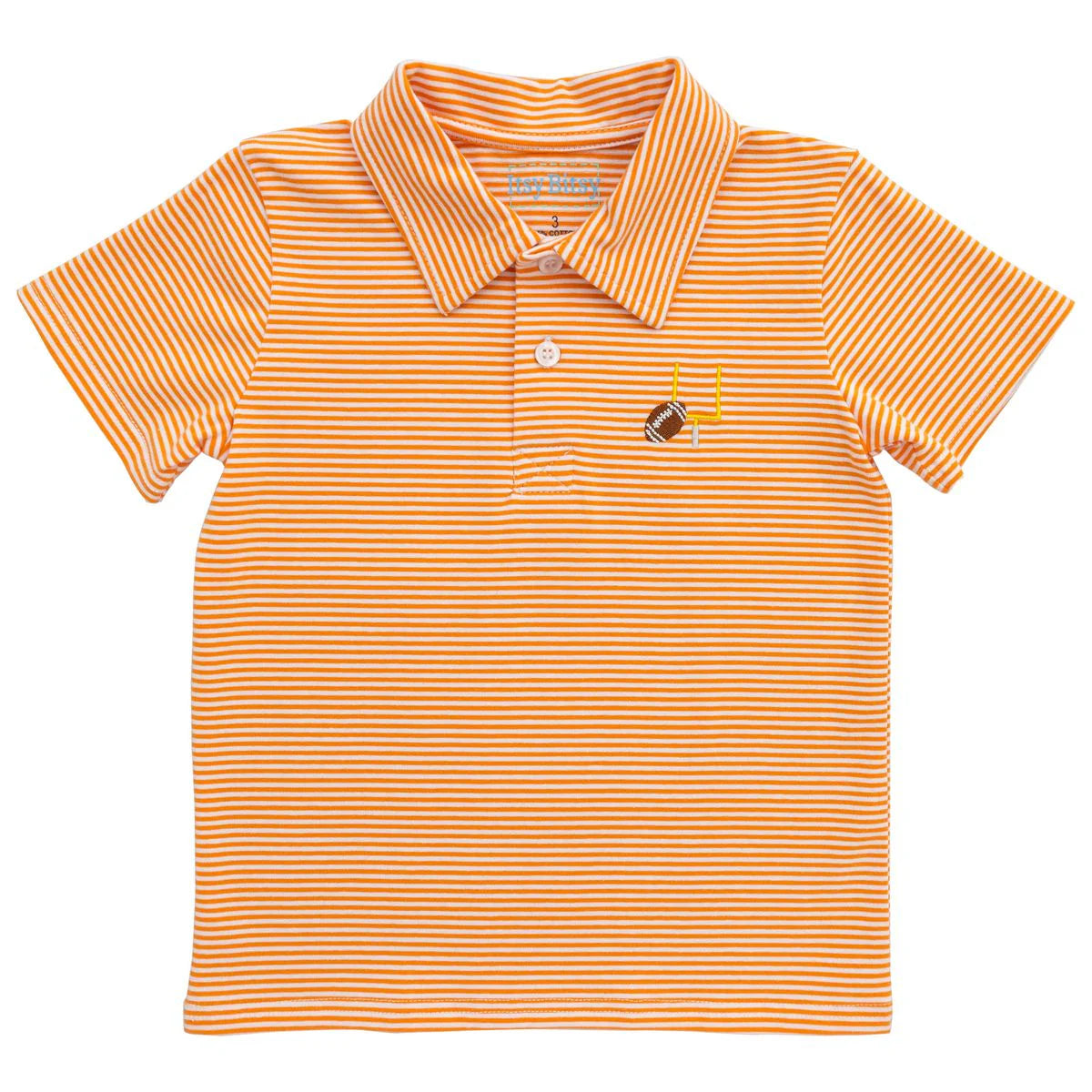 Stylish Itsy Bitsy Orange Polo Shirt for Game Day - Perfect for Sports Events, Casual Outings & Team Spirit