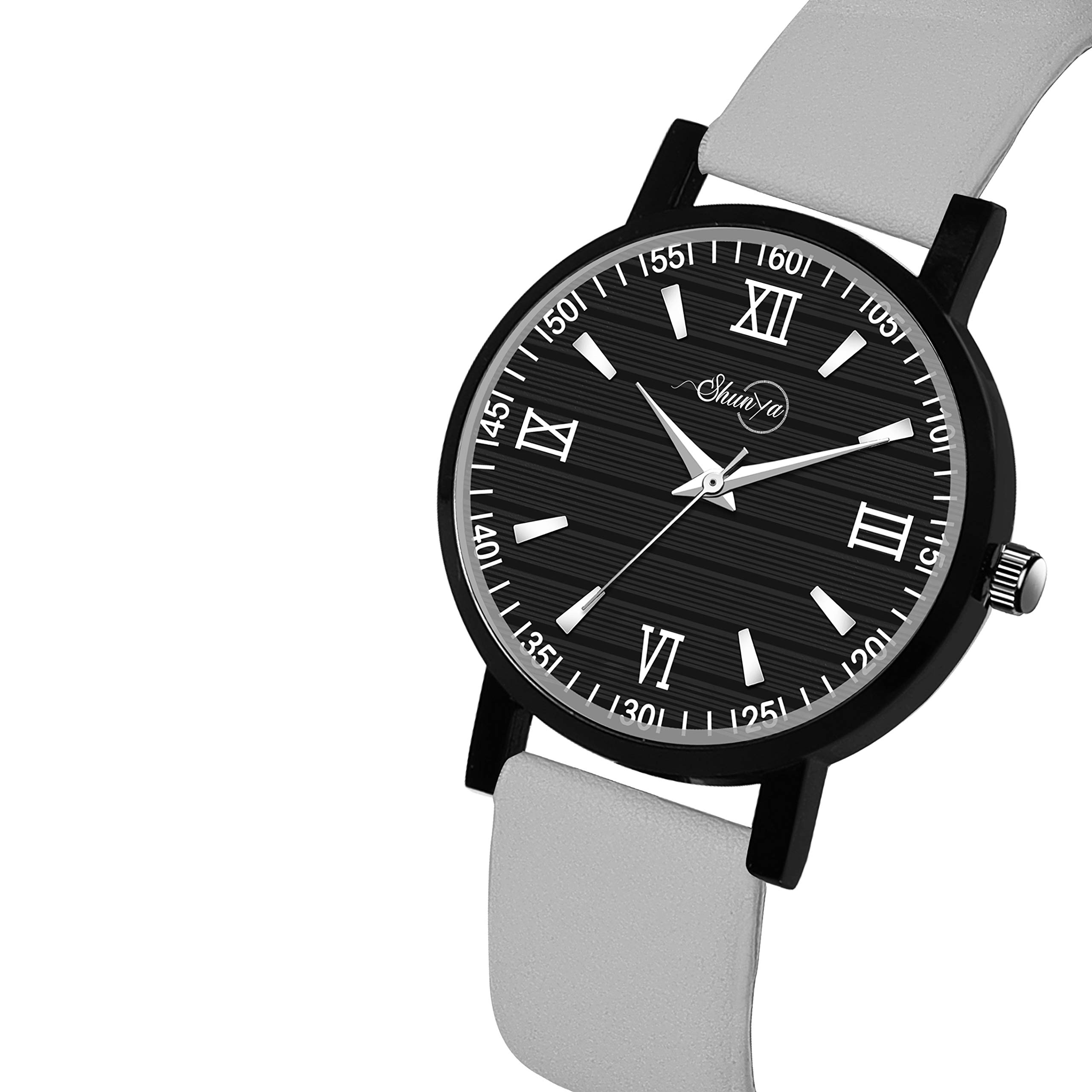 Shunya SH-617 Women's Fashion Watch - Black Roman Dial Analog Watch with Genuine Leather Strap | Stylish Ethnic Design for Everyday Wear, Office & Special Occasions