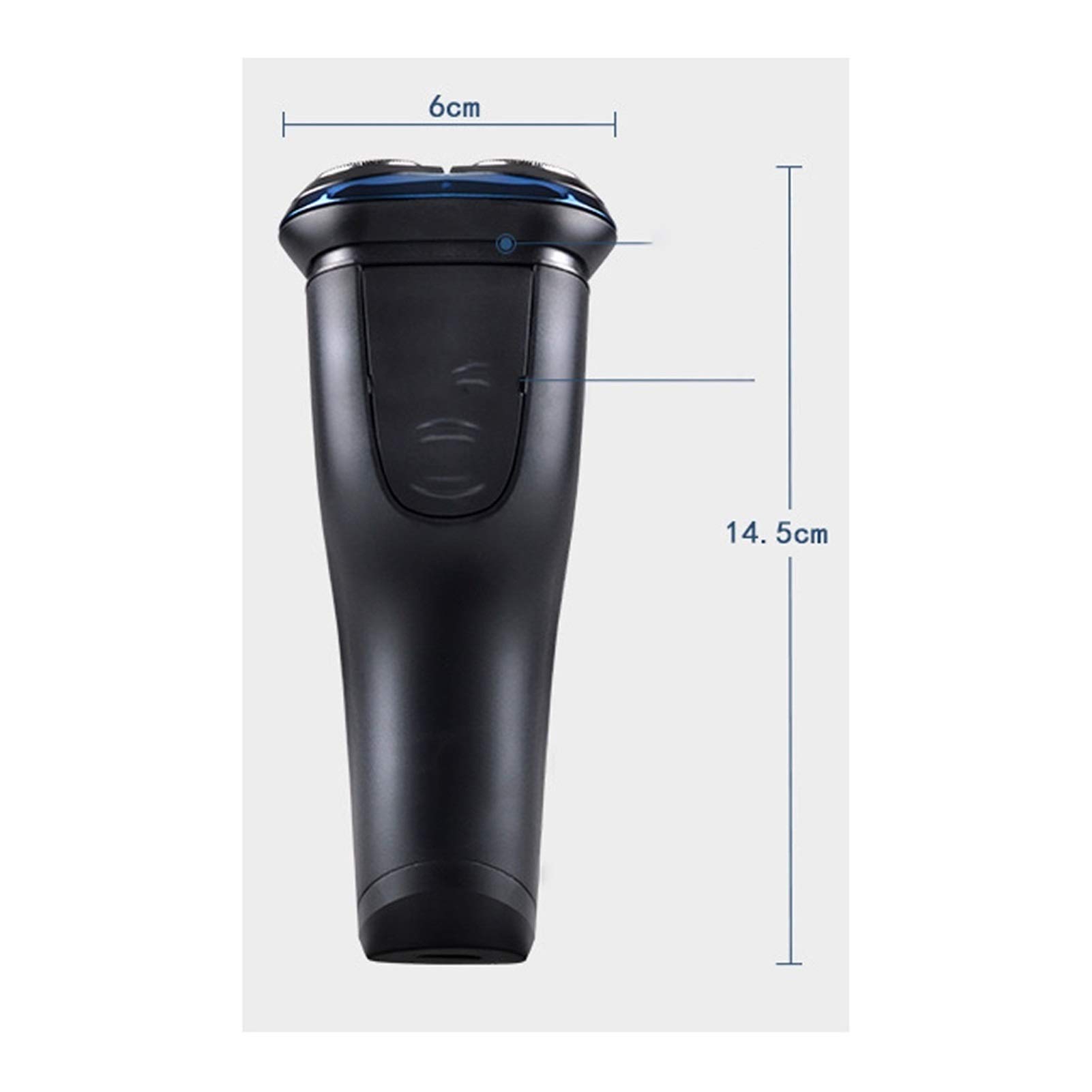 Premium Electric Shaver for Men - 3D Rotary Wet/Dry Waterproof Cordless Razor with Pop-up Trimmer | Rechargeable Shaving System for Smooth Shave | Ideal for Travel, Gym & Daily Grooming - Blue