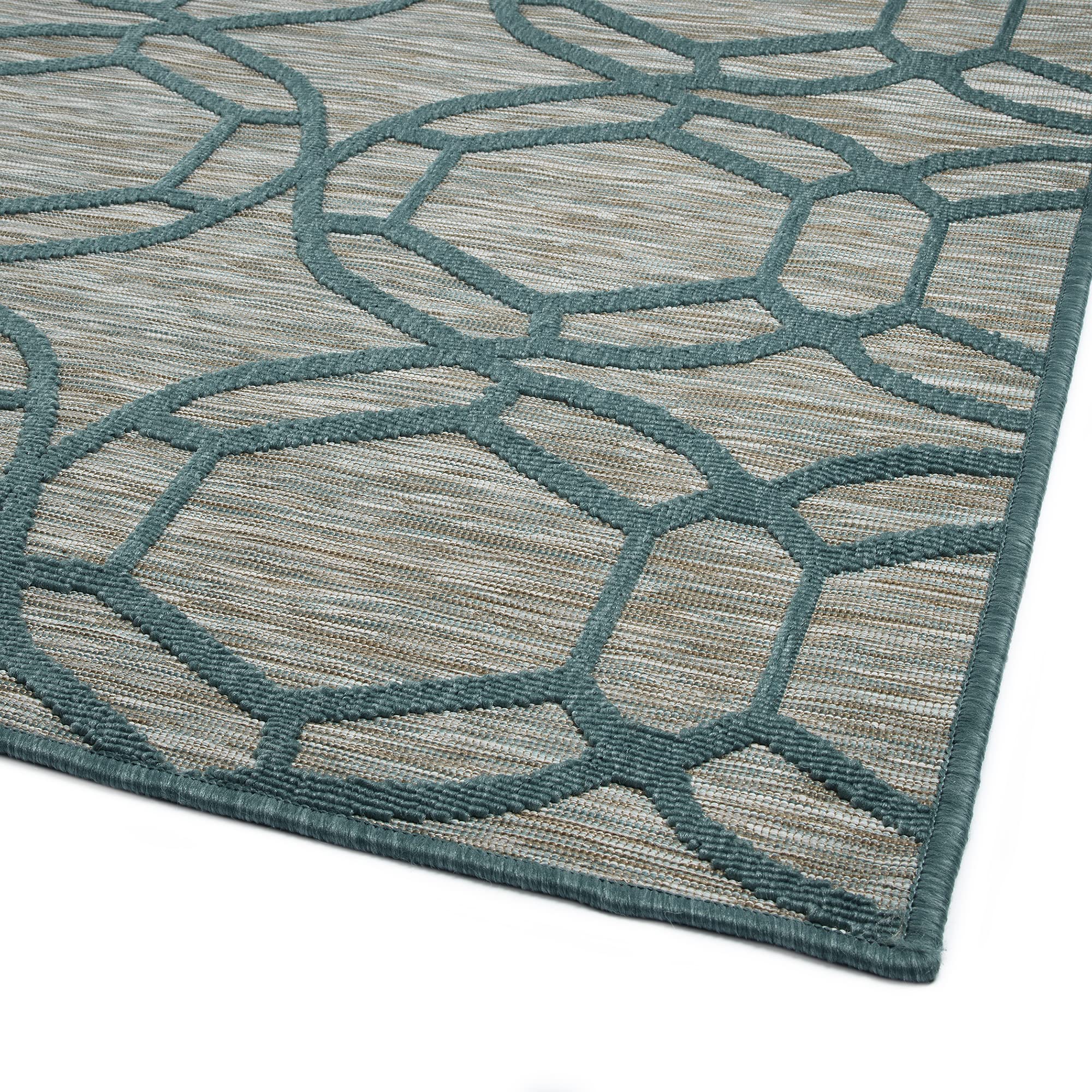 Kaleen Rugs Cove Collection Teal 5'3