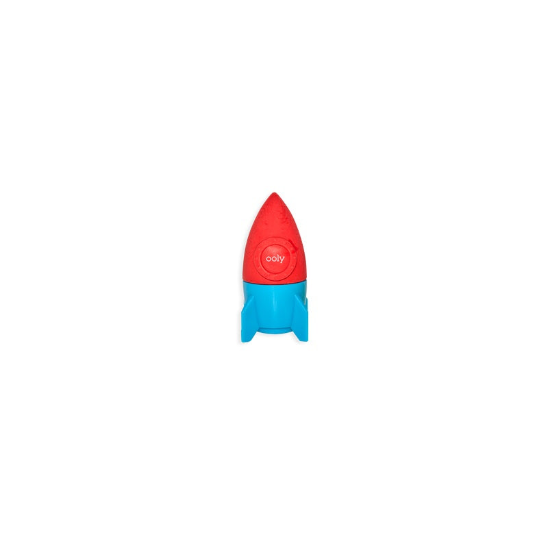 Blast Off Rocket-Shaped Eraser & Pencil Sharpener Set - Fun Space-Themed School Supplies for Kids Classroom, Homework & Art Projects