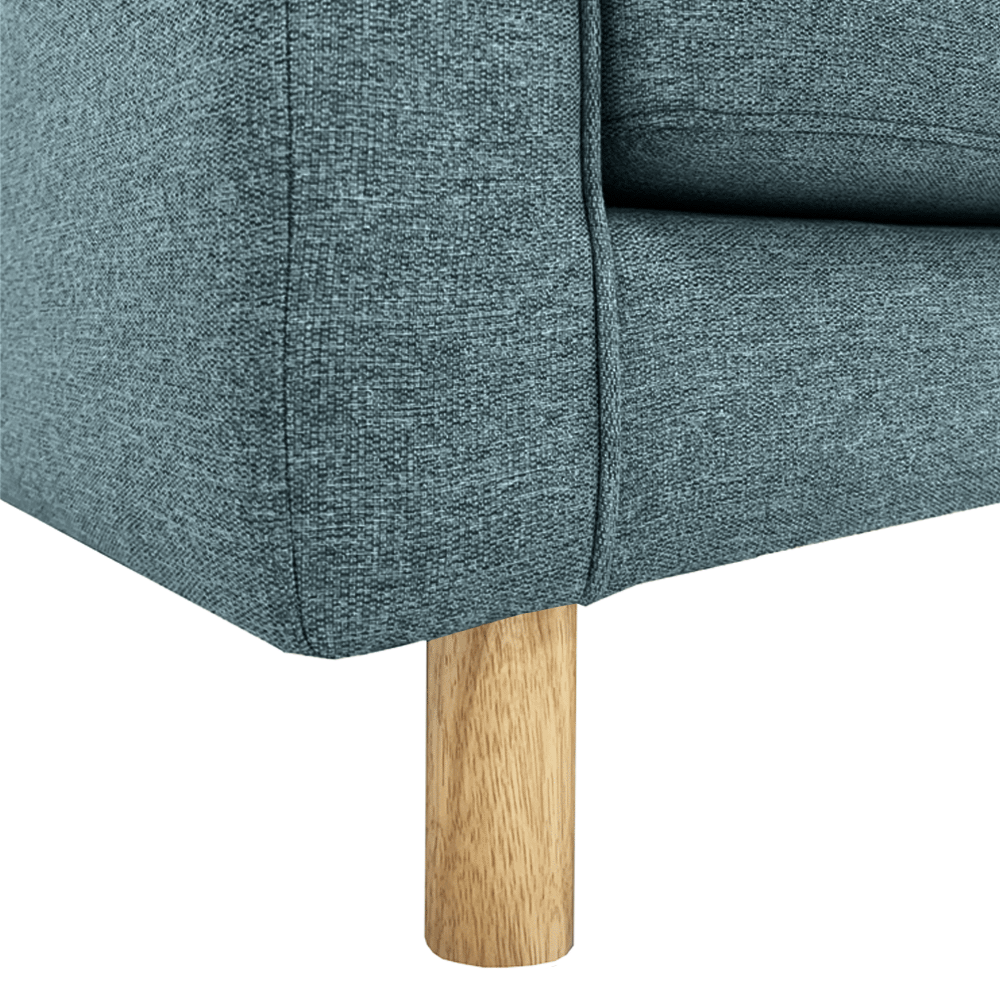 Toby Sofa with Ottoman - EcoClean Fabric, Modern Living Room Furniture for Small Spaces | Perfect for Apartments, Lounging & Movie Nights