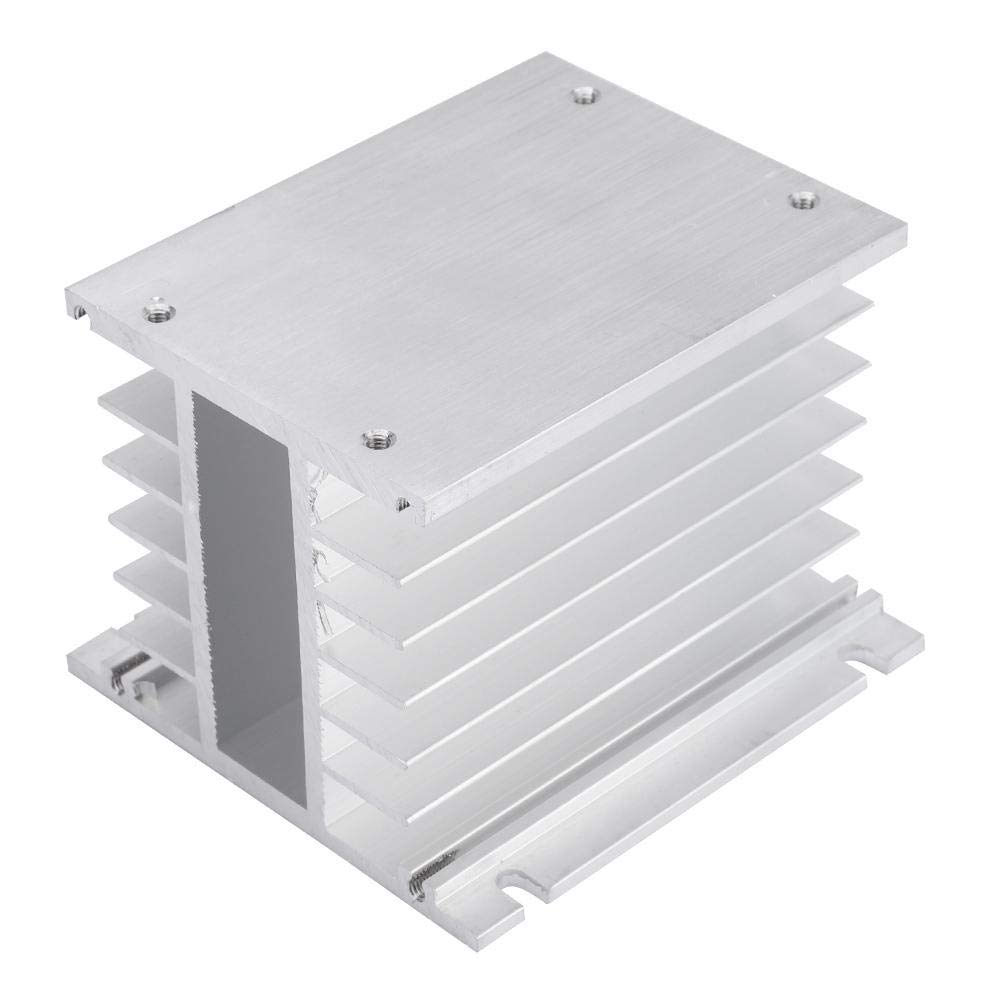 3 Phase Aluminum SSR Heatsink for DIN Rail Mount - High Efficiency Cooling for Solid State Relays - Ideal for Industrial Automation & Power Control Systems