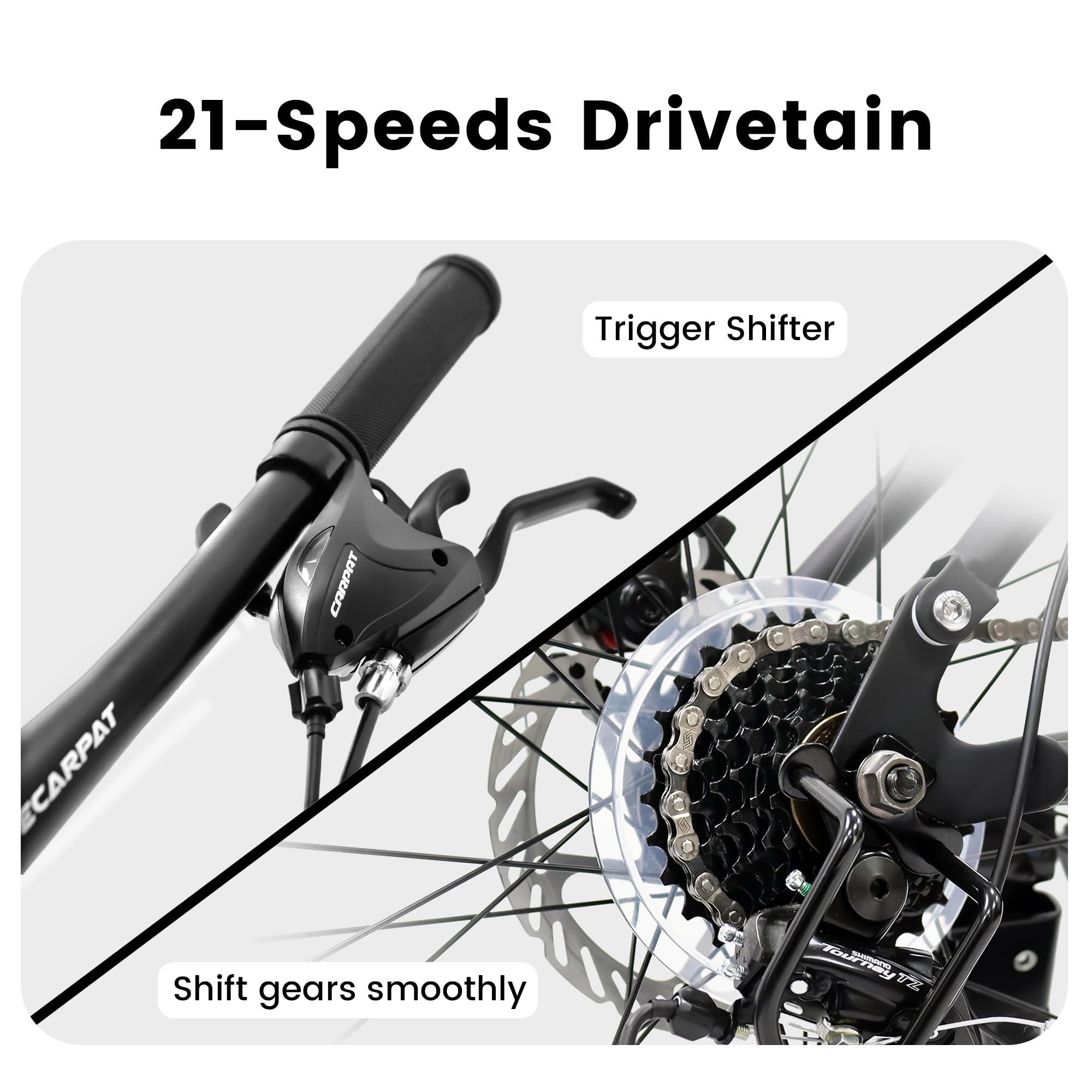 **24/26/27.5 Inch Dual Suspension Mountain Bike - 21-Speed Aluminum/Steel Frame for Men & Women - Perfect for Commuting, School, Work & Outdoor Adventures**