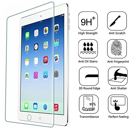 BISEN Matte Anti-Glare Screen Protector for iPad 9.7 (2018/2017), iPad Pro 9.7, iPad Air 2 & Air 1 - Anti-Fingerprint, Anti-Scratch Tempered Glass with Lifetime Protection - Perfect for Work, Study & Entertainment