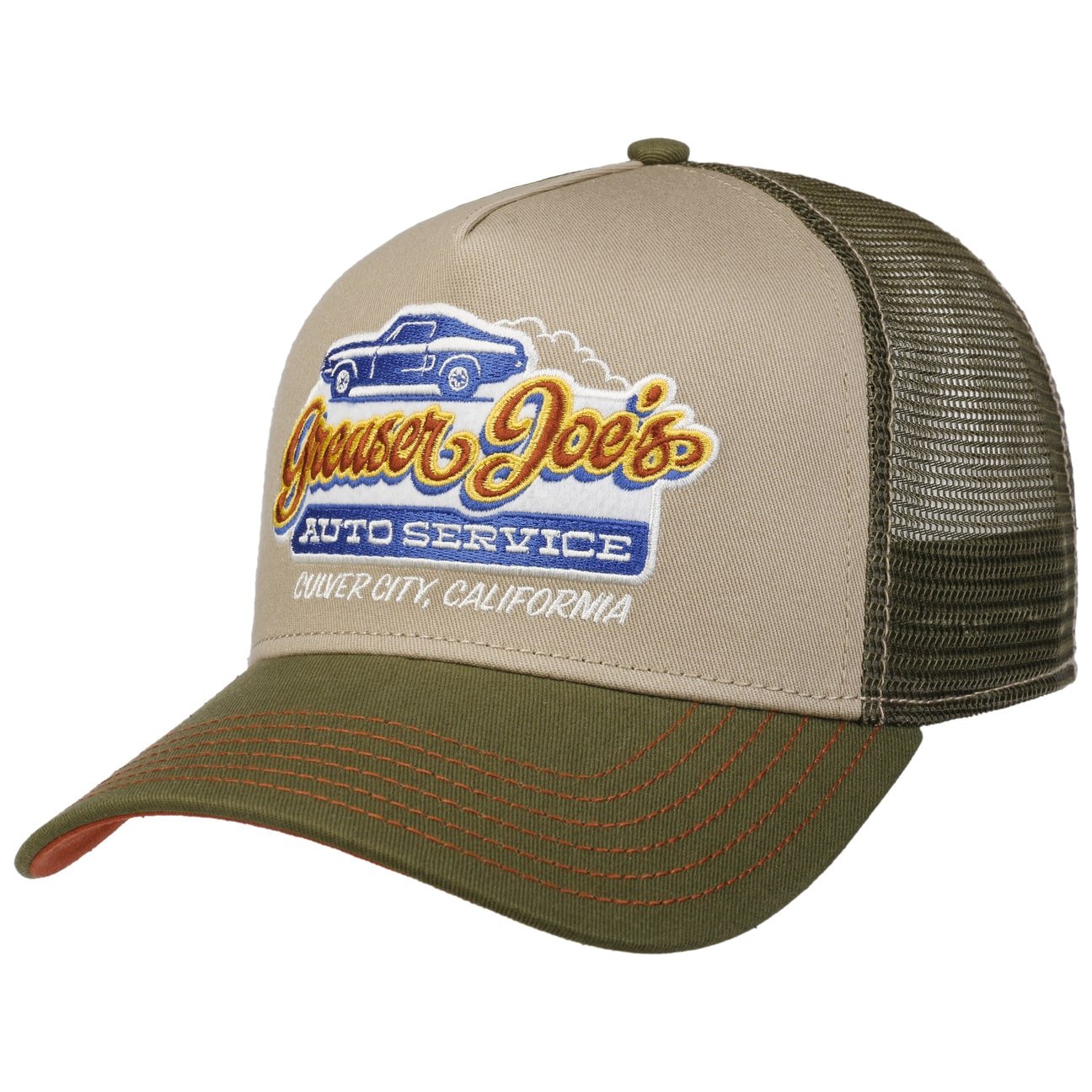 FWS Greaser Joe's Vintage Trucker Cap - Retro Adjustable Snapback Hat for Men & Women | Perfect for Casual Wear, Outdoor Activities & Trucker Style Fashion
