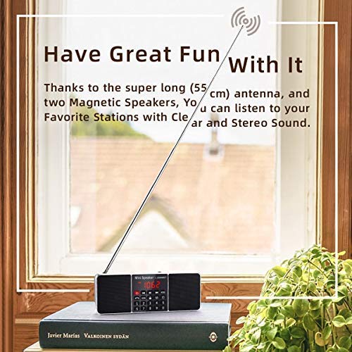 J-160 Retro Bluetooth AM/FM/SW Radio & J-288 Portable AM/FM Bluetooth Stereo Radio with SD Card, USB, Aux-in MP3 Player - Rechargeable Battery Powered for Home, Office, Travel & Outdoor Use