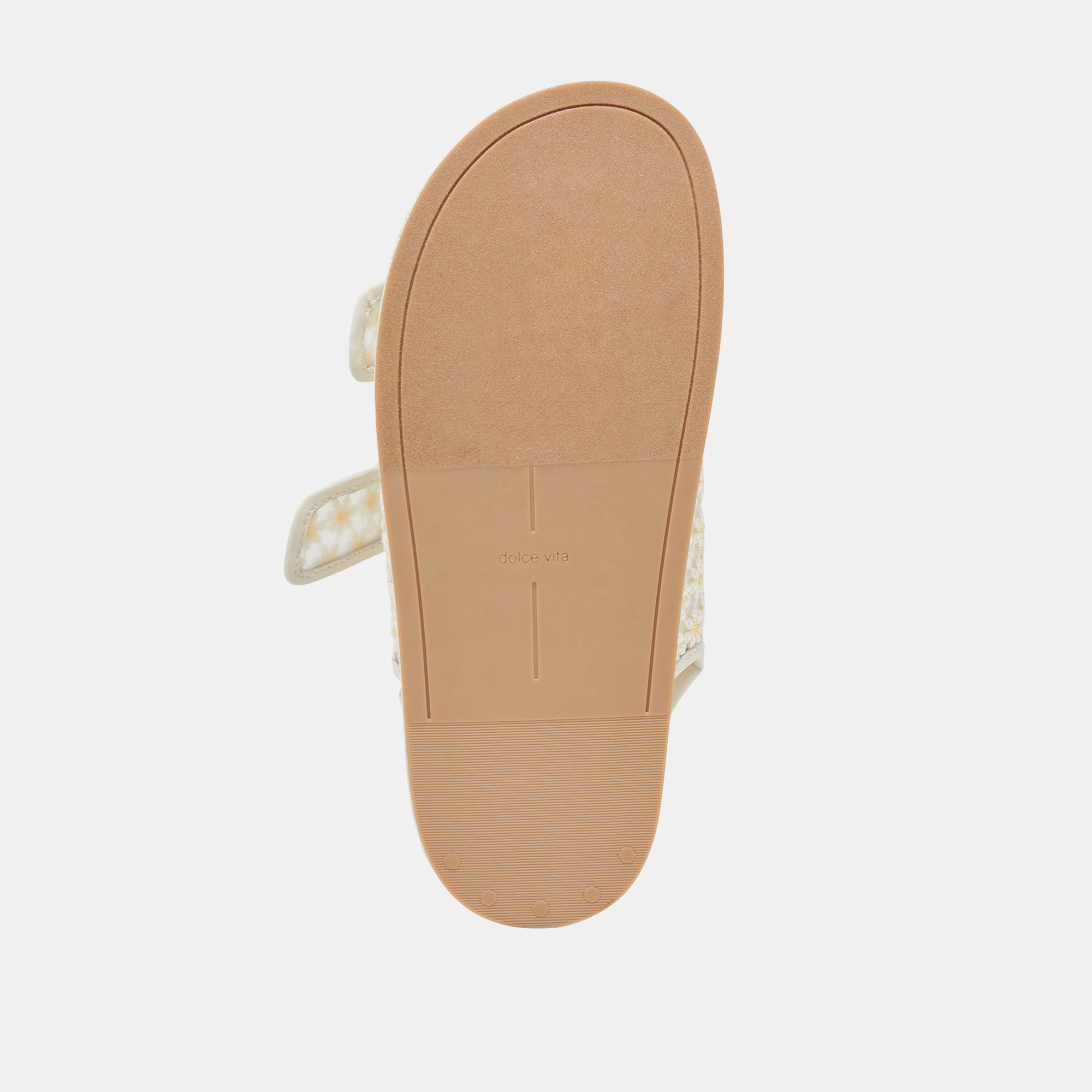Stuart Floral Sandals for Women - White & Yellow Mesh Summer Sandals - Comfortable Beach Walking Shoes for Vacation, Poolside, and Outdoor Activities