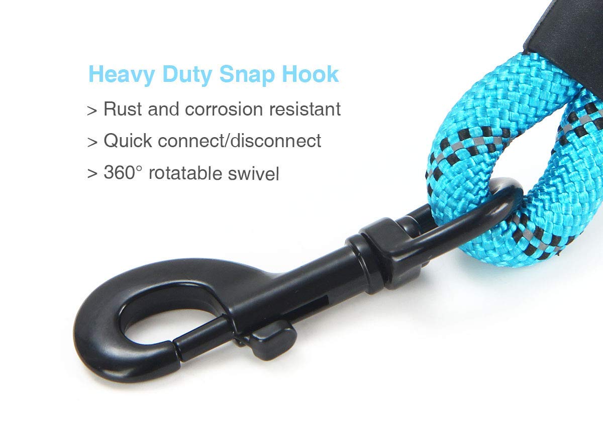 **5 FT Reflective Dog Leash, Adjustable Car Seat Belt & Collapsible Pet Bowl – Gift Set for Walking, Travel, Hiking & Camping – Perfect for Outdoor Adventures & Road Trips (Blue)**