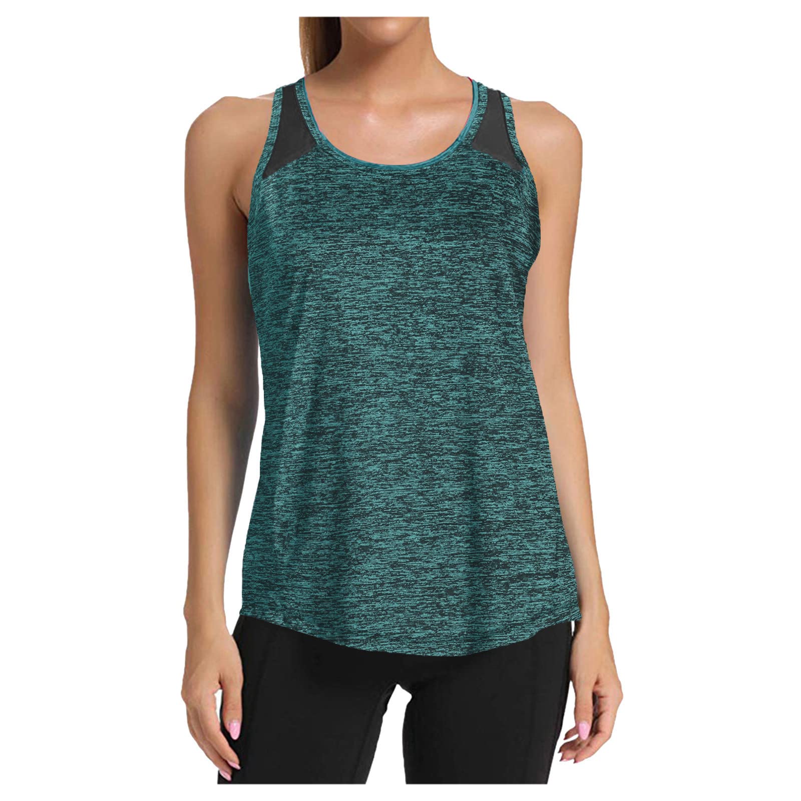 SERYU Women's Workout Tank Tops - Breathable Sleeveless Mesh Racerback Yoga Shirts for Running, Gym & Athletic Sports | Perfect for Yoga, HIIT & Summer Workouts