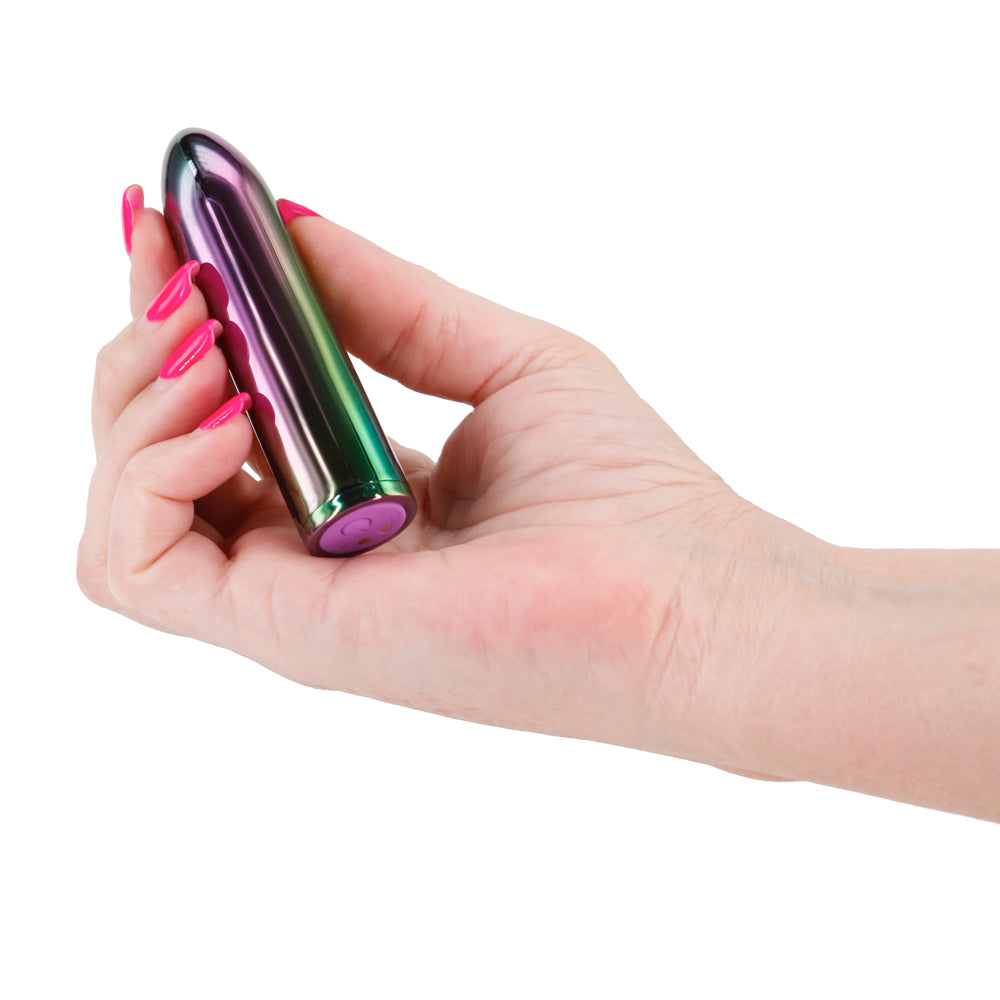 Chroma Petite Rechargeable Metallic Bullet Vibrator - Powerful Mini Personal Massager for Women, Discreet & Waterproof - Perfect for Solo Play, Couples & Travel