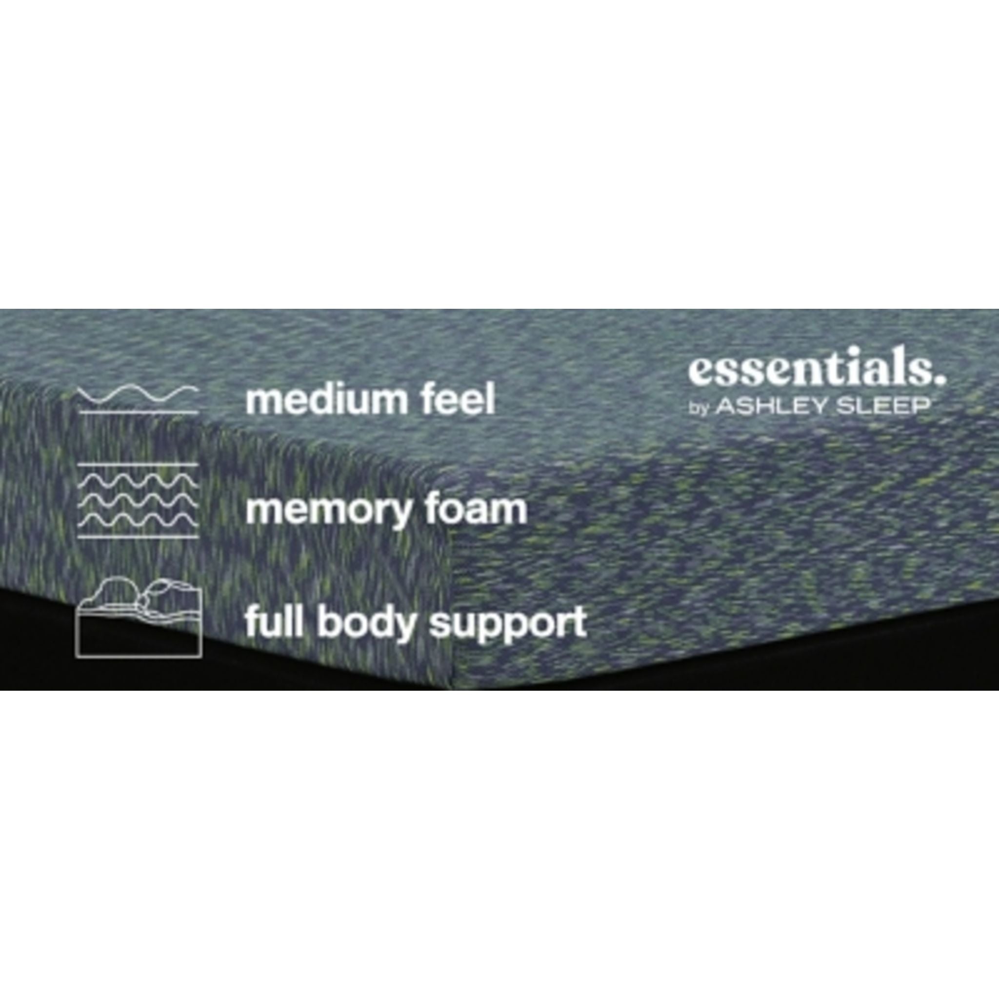 Ashley Sleep Essentials Mattress & Pillow Set - Queen Size Memory Foam Mattress with Cooling Gel & Supportive Pillows for Back Pain Relief - Perfect for Bedroom, Guest Room & Apartment Sleeping