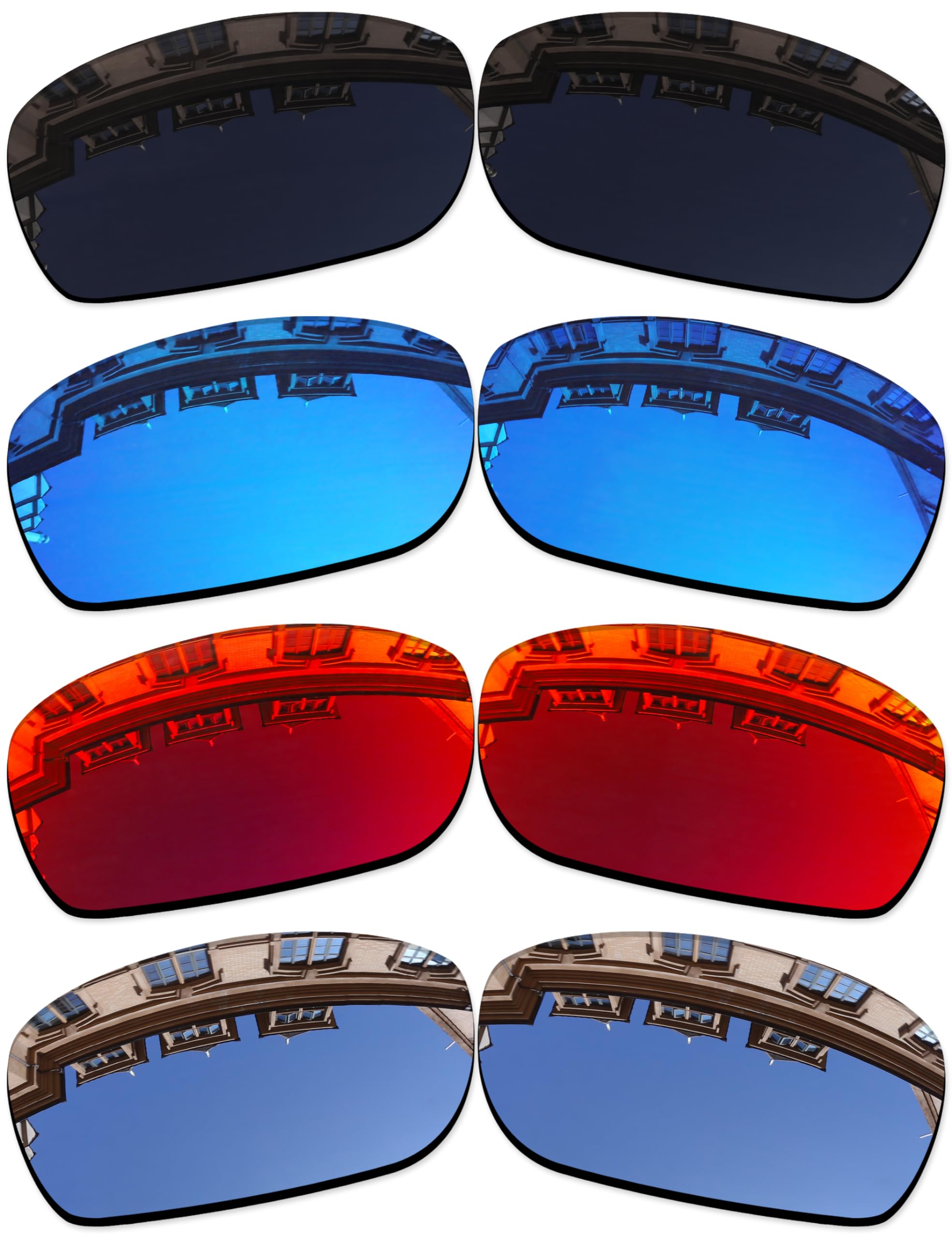Vonxyz Set of 4 Replacement Lenses for Oakley Monster Pup Sunglasses - UV Protection, Polarized, Anti-Scratch - Perfect for Cycling, Running, Hiking & Outdoor Sports