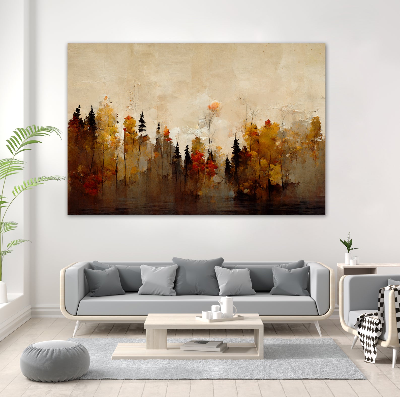 Autumn Forest Wall Art - Stunning Fall Landscape Canvas Print for Home & Office Decor | Perfect for Living Room, Bedroom, or Office Wall Decor