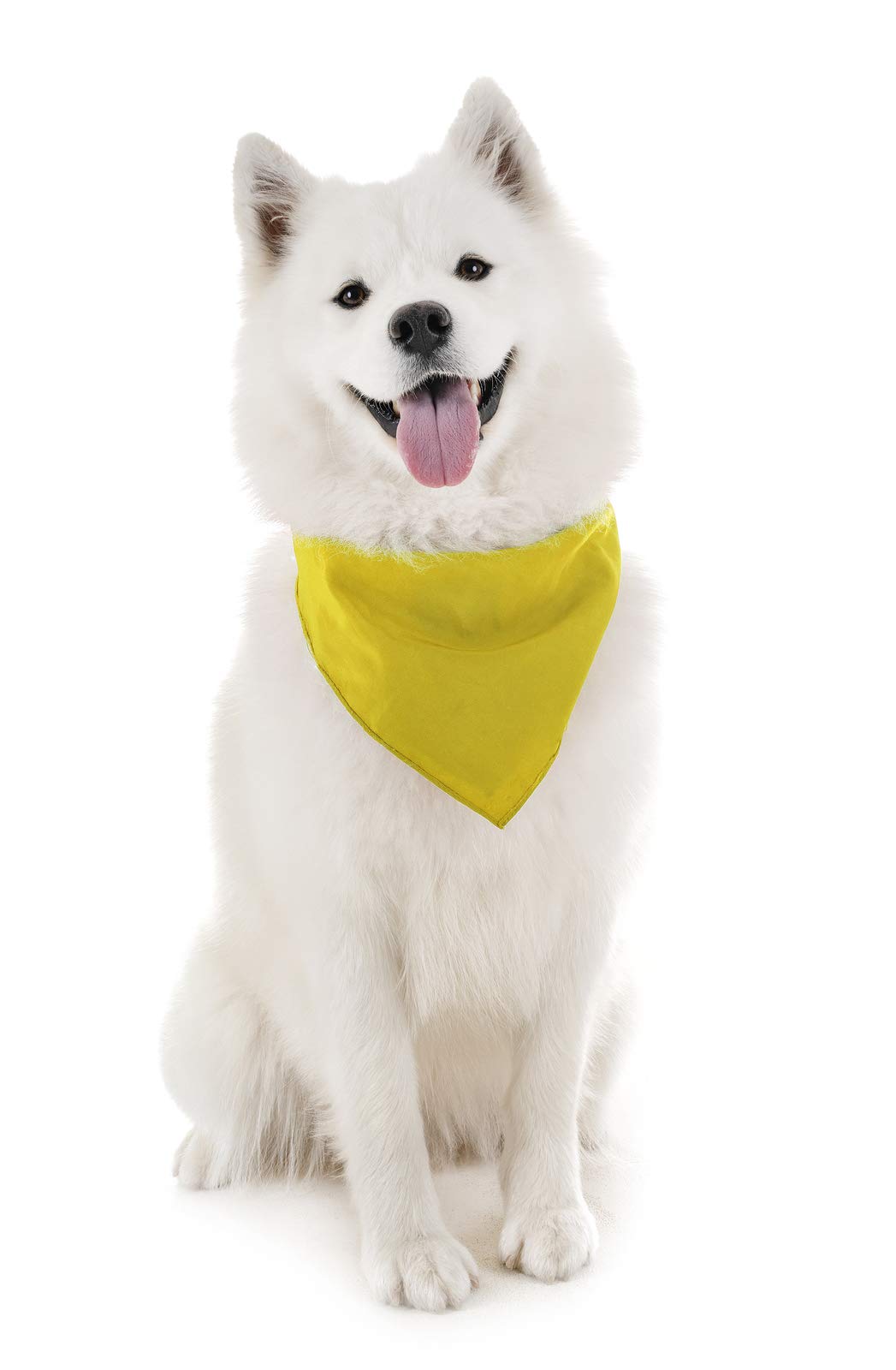 Balec Dog Solid Cotton Bandanas - 5 Pack Soft Triangle Scarf Bibs for Small & Medium Dogs - Perfect for Daily Walks, Grooming, and Pet Fashion Accessories