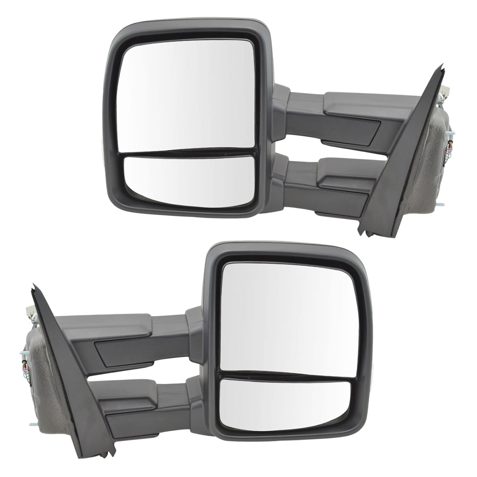 Heated Power Folding Towing Mirrors with Turn Signal, Spotlight & Puddle Lights - Compatible with Ford Trucks & SUVs (Perfect for Towing, Off-Roading & Night Driving)