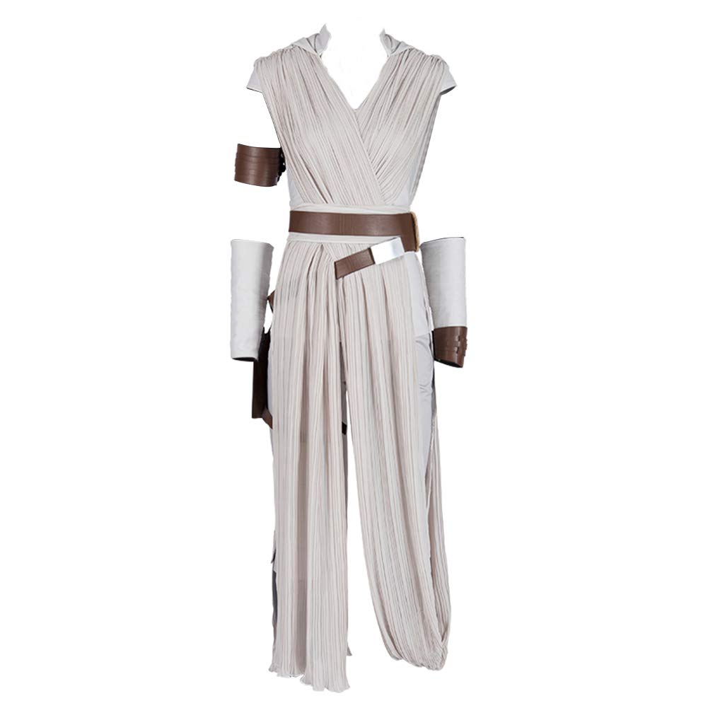 Rey Star Wars Cosplay Costume for Women - Full Set Outfit with Accessories for Halloween, Comic Con & Themed Parties