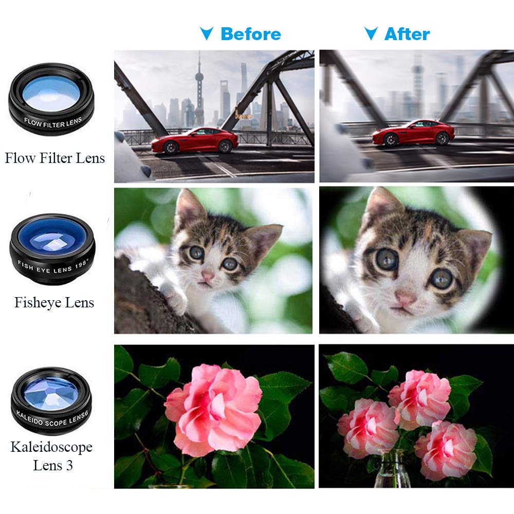 15-in-1 Universal Smartphone Camera Lens Kit - 18X Telephoto, Wide Angle, Macro, Fisheye & Kaleidoscope Lenses with CPL/Flow/Star/Radial Filters + Tripod & Remote Shutter - Compatible with Most iPhones & Android Phones - Perfect for Travel, Vlogging, Photography & Social Media Content Creation