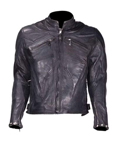 Men's Black Armored & Vented Motorcycle Racing Jacket - CE Certified Protection for Street & Track Riding - Perfect for Sport Bikes & Cruisers