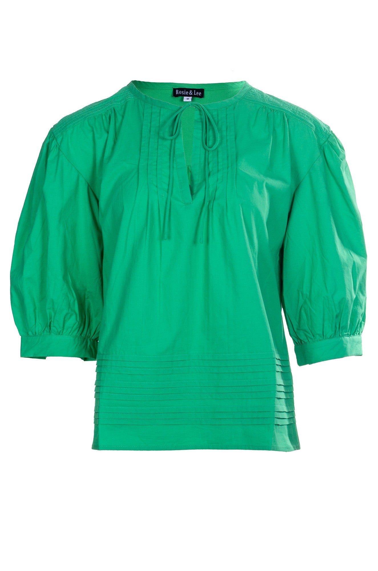 100% Cotton Voile Top for Women - Green Jade Color | Soft & Breathable Summer Blouse | Perfect for Casual Wear, Beach Outfits & Vacation Essentials