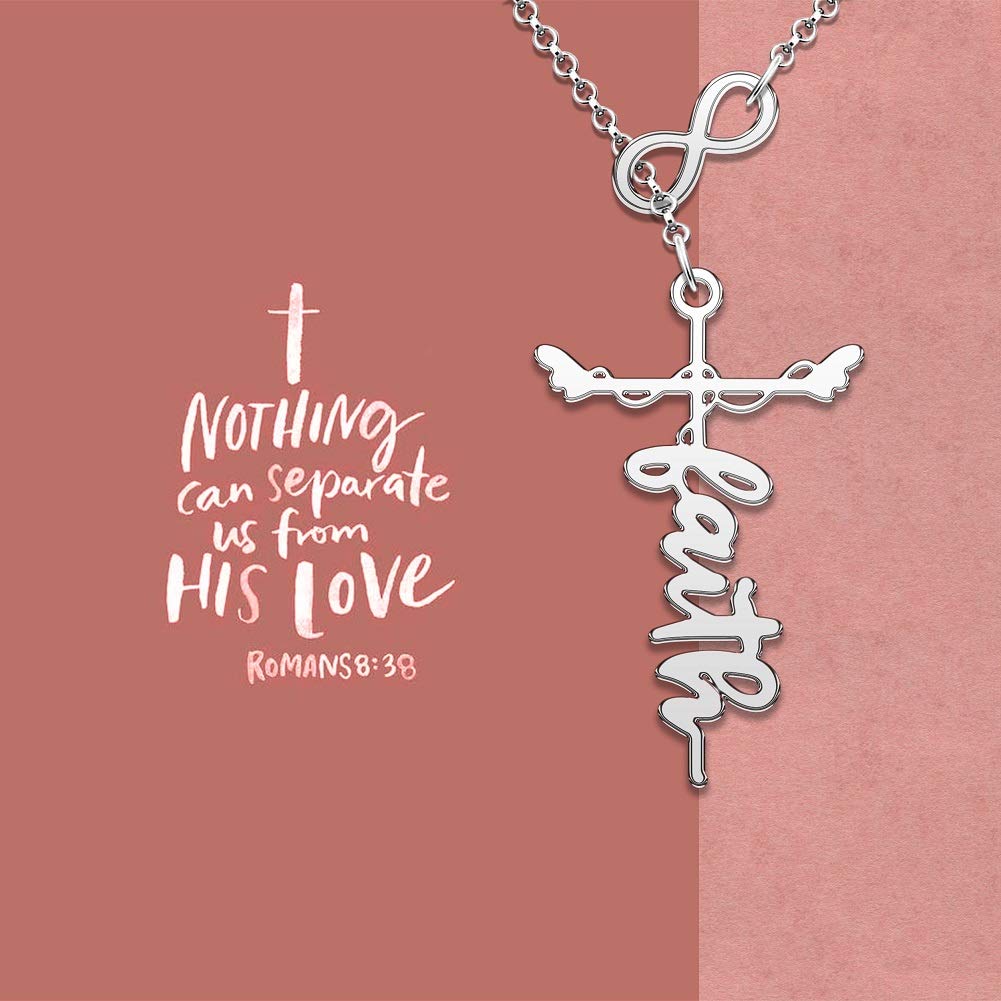 Personalized Name Necklace for Women - Custom Sterling Silver Heart Pendant Jewelry Gift - Birthday, Anniversary, Valentine's Day Present - Engraved with Any Name - Elegant & Romantic Keepsake